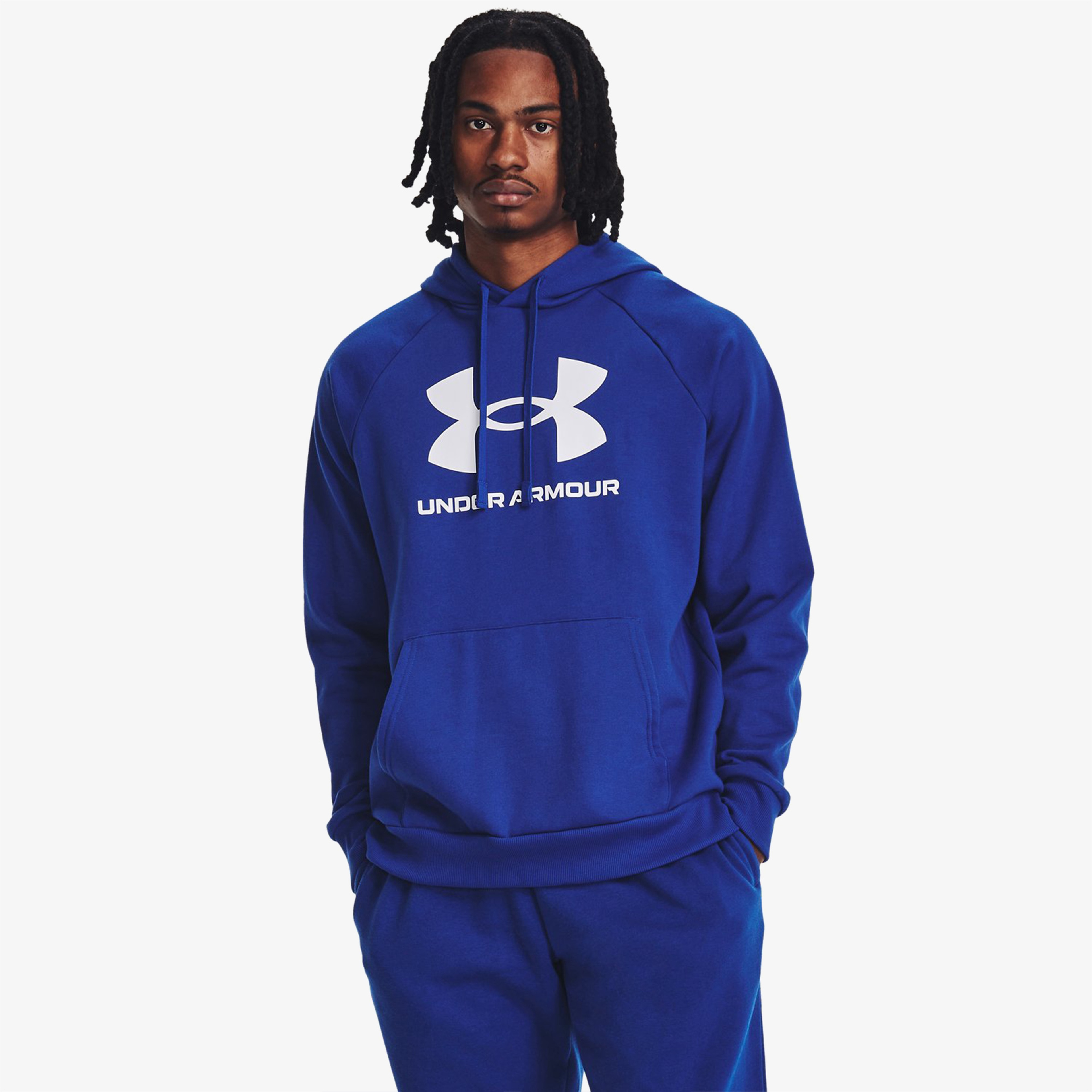 Under Armour Rival Fleece Logo Erkek Mavi Günlük Sweatshirt