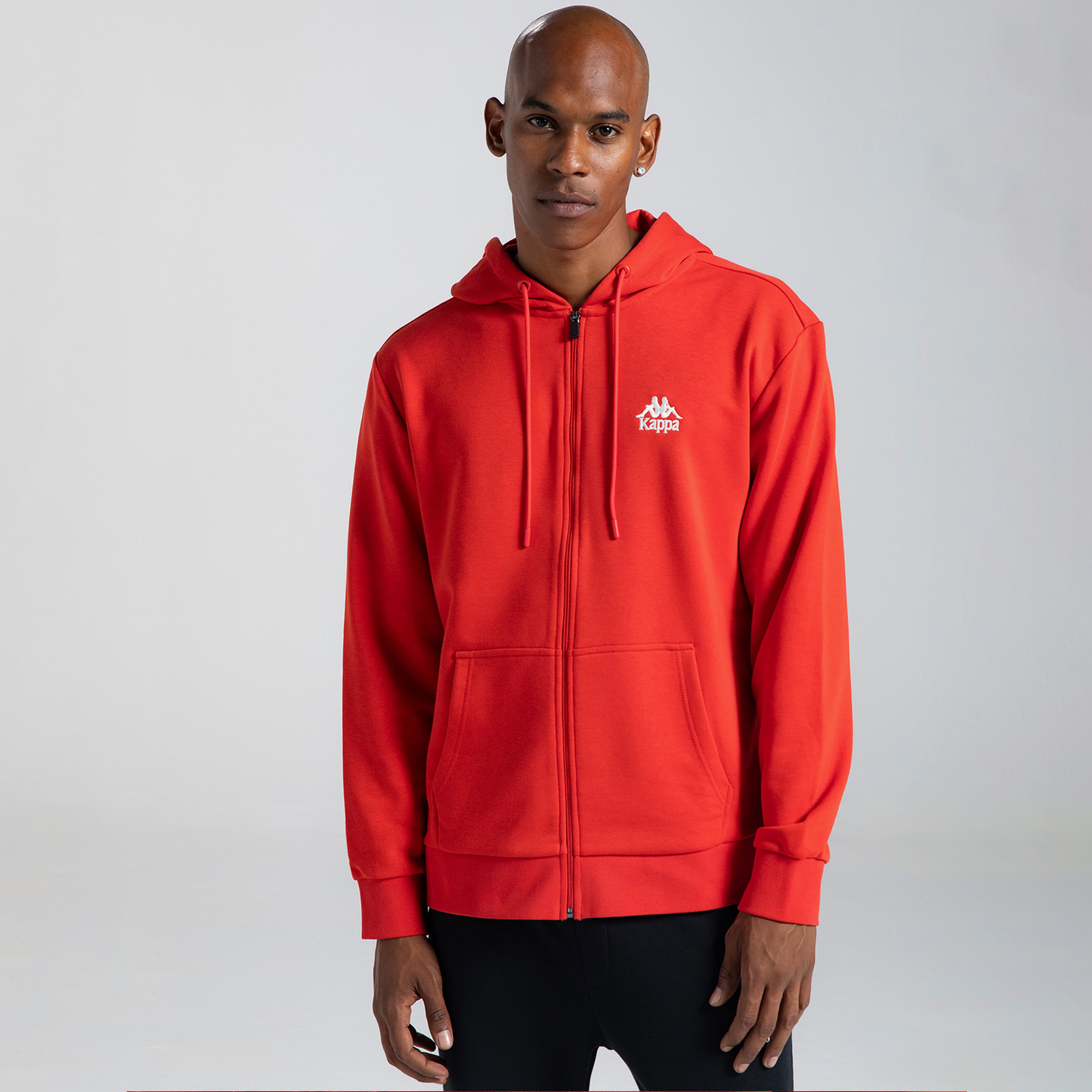 Kappa Authentic Cossar Erkek Kırmızı Günlük Fermuarlı Sweatshirt