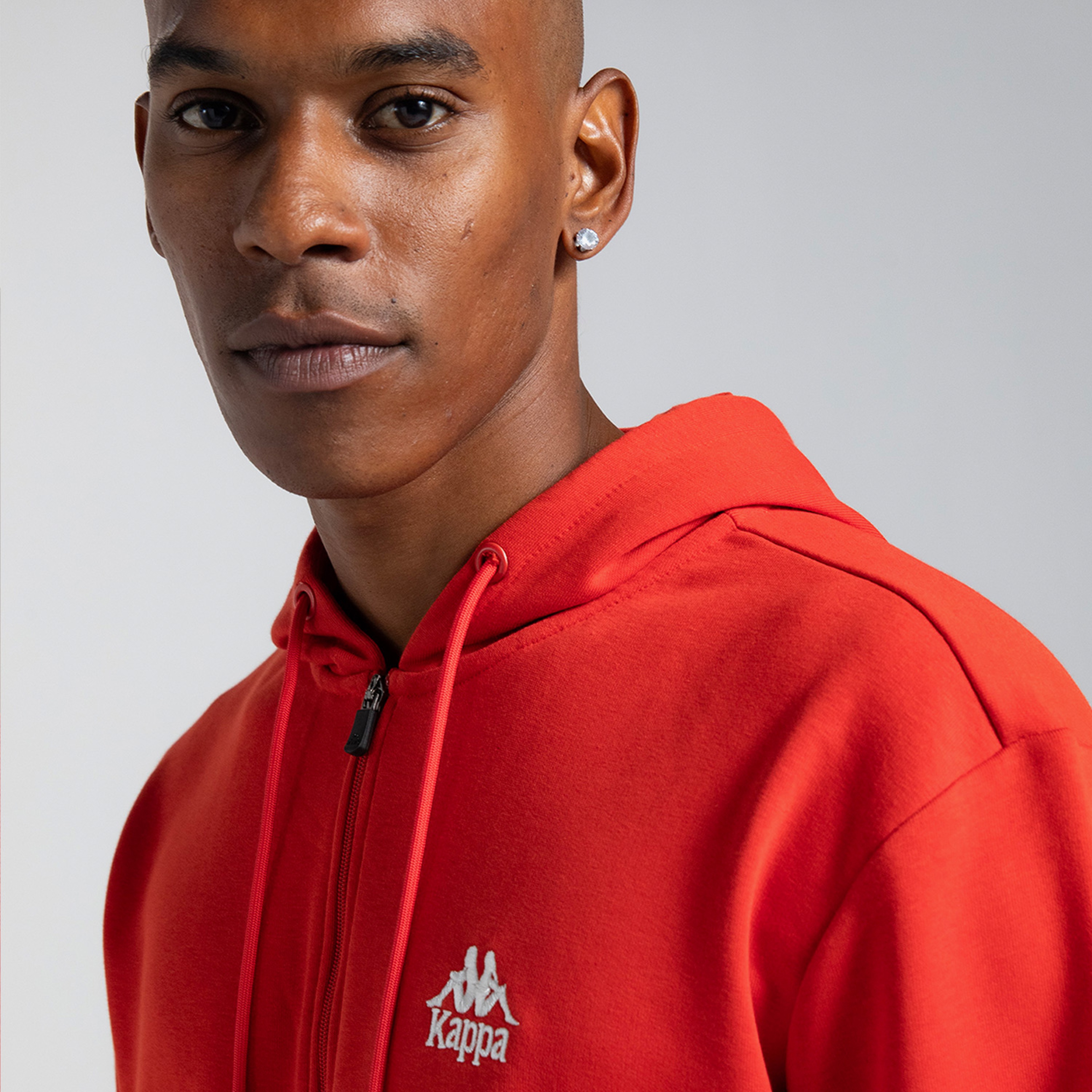 Kappa Authentic Cossar Erkek Kırmızı Günlük Fermuarlı Sweatshirt