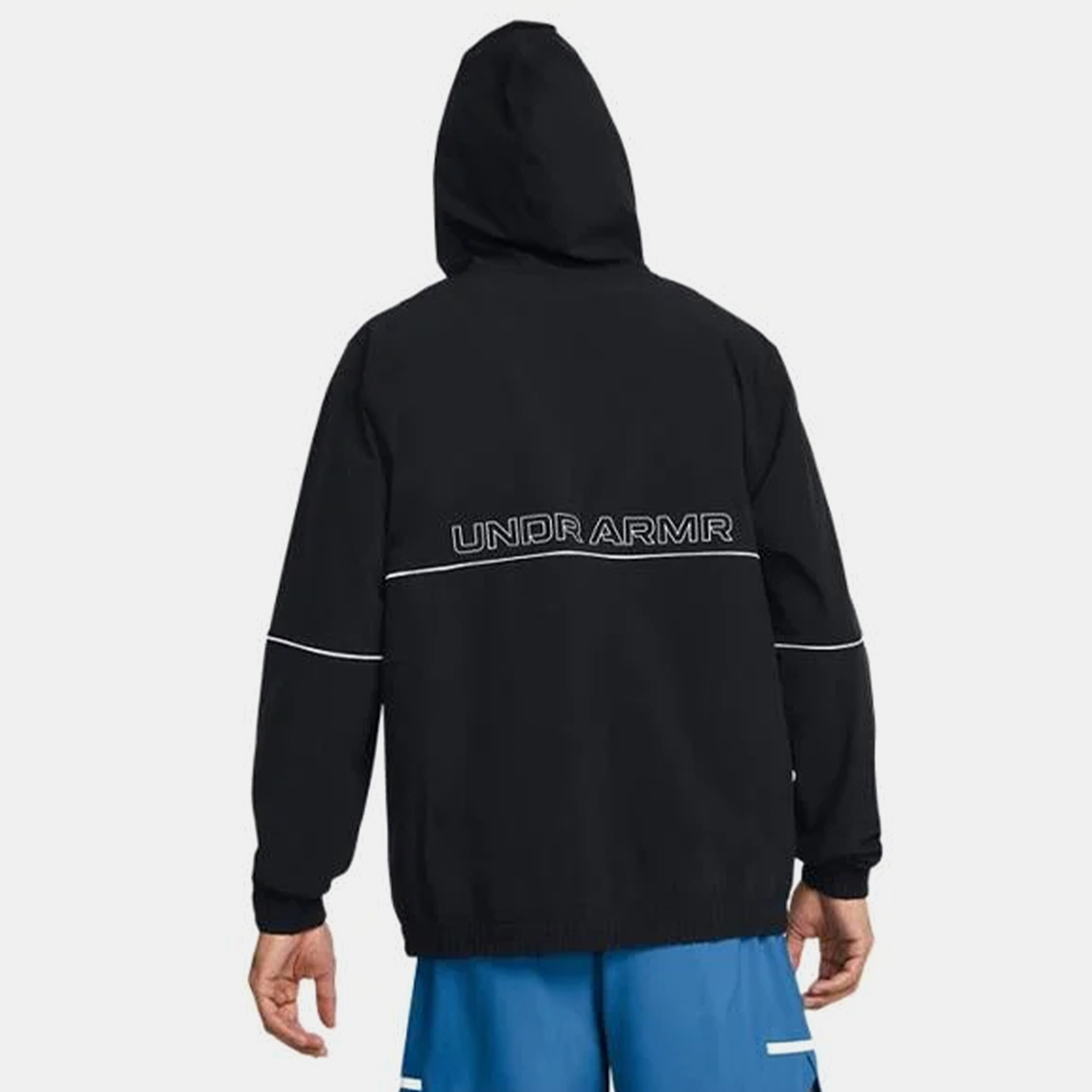 Under Armour Baseline Woven Erkek Siyah Sweatshirt