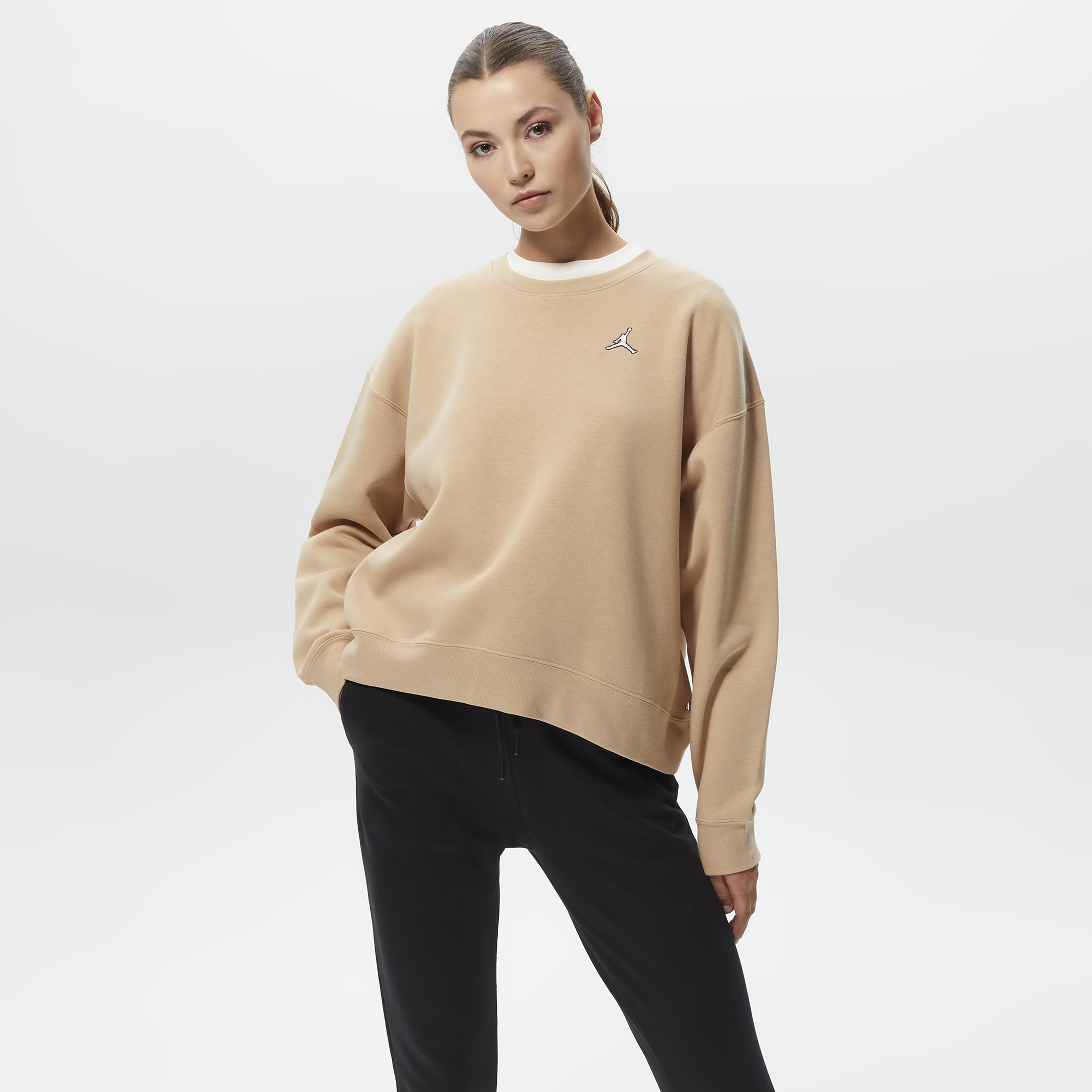 Jordan W J Brkln Flc Crew Kadın Sweatshırt