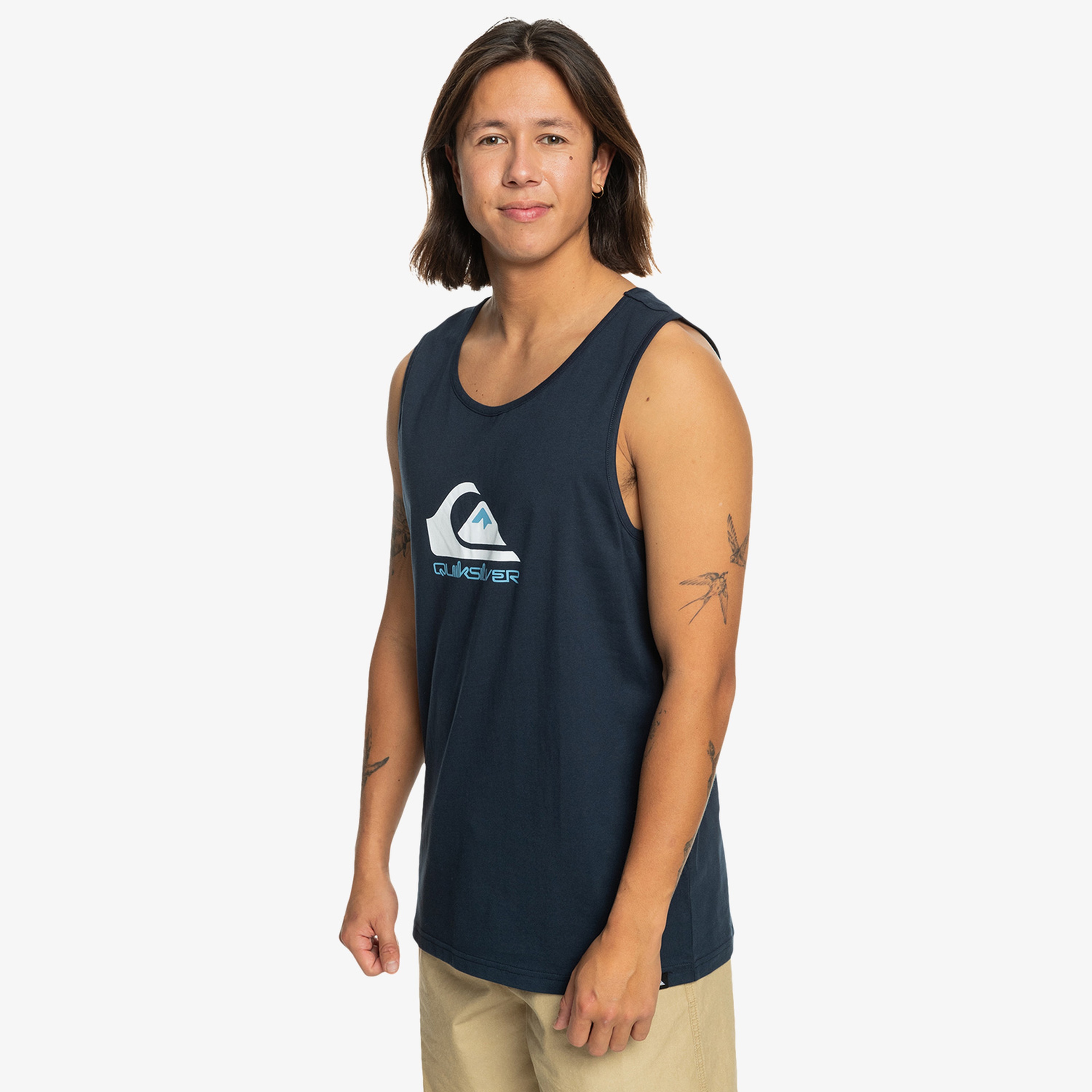 Quiksilver Camp Logo Tank Erkek Lacivert Günlük Atlet