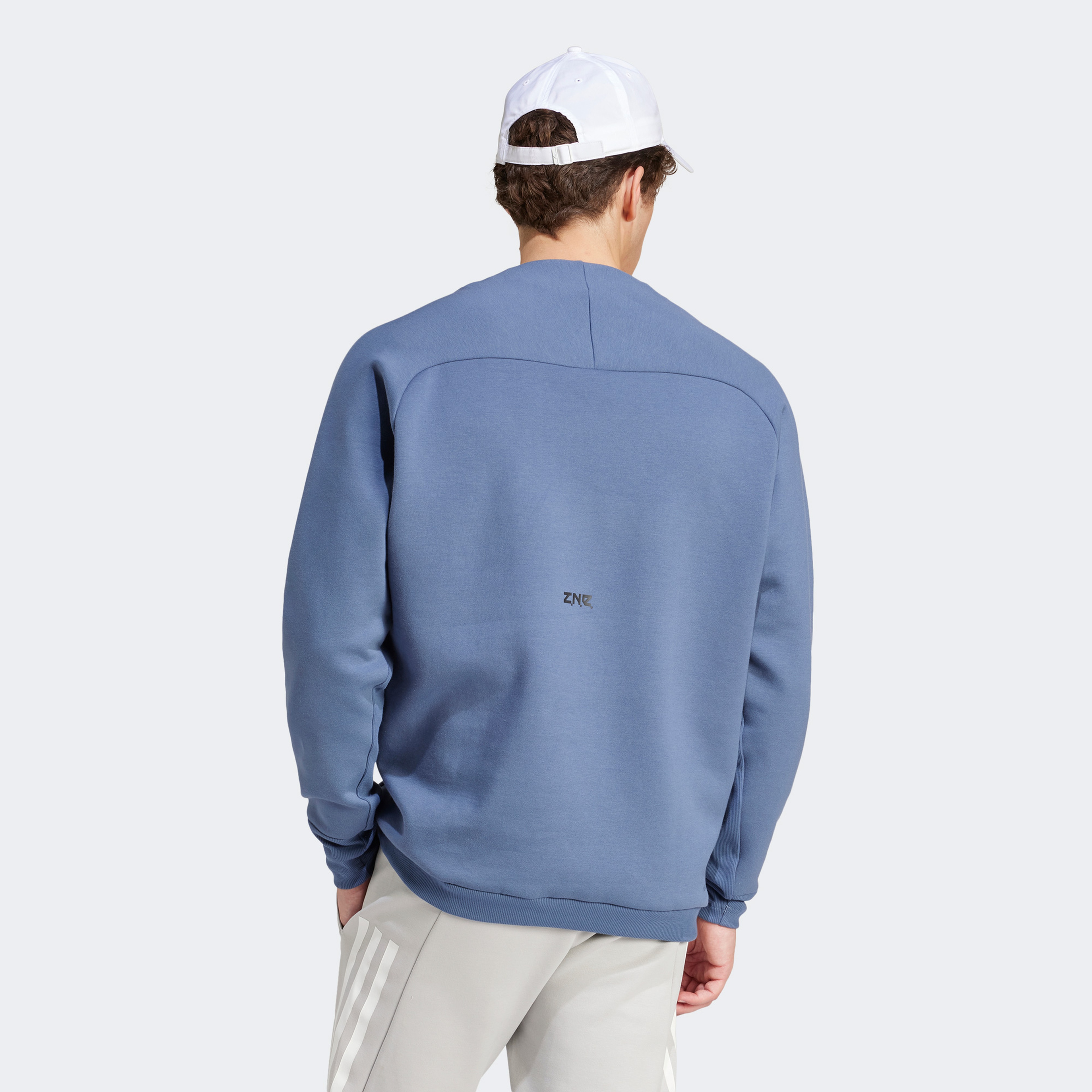 adidas Z.N.E. Pr Crw Erkek Mavi Günlük Sweatshirt