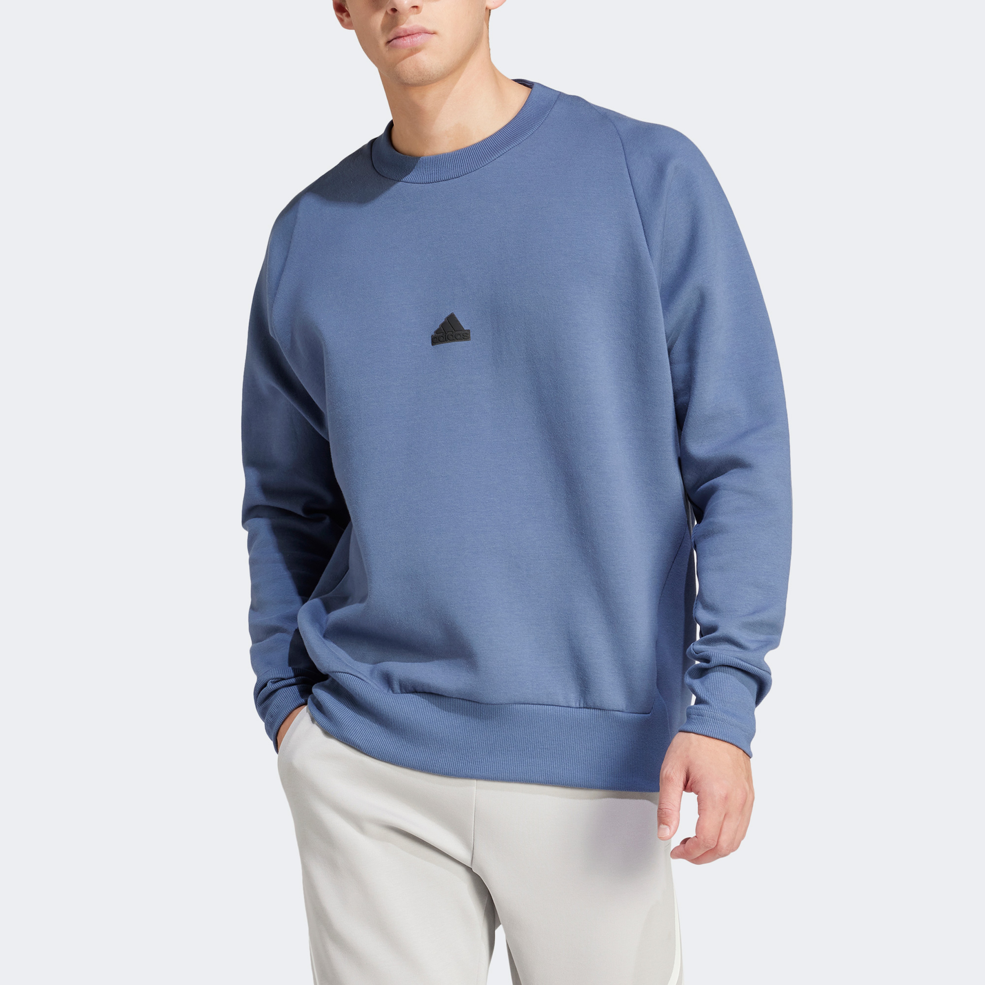 adidas Z.N.E. Pr Crw Erkek Mavi Günlük Sweatshirt