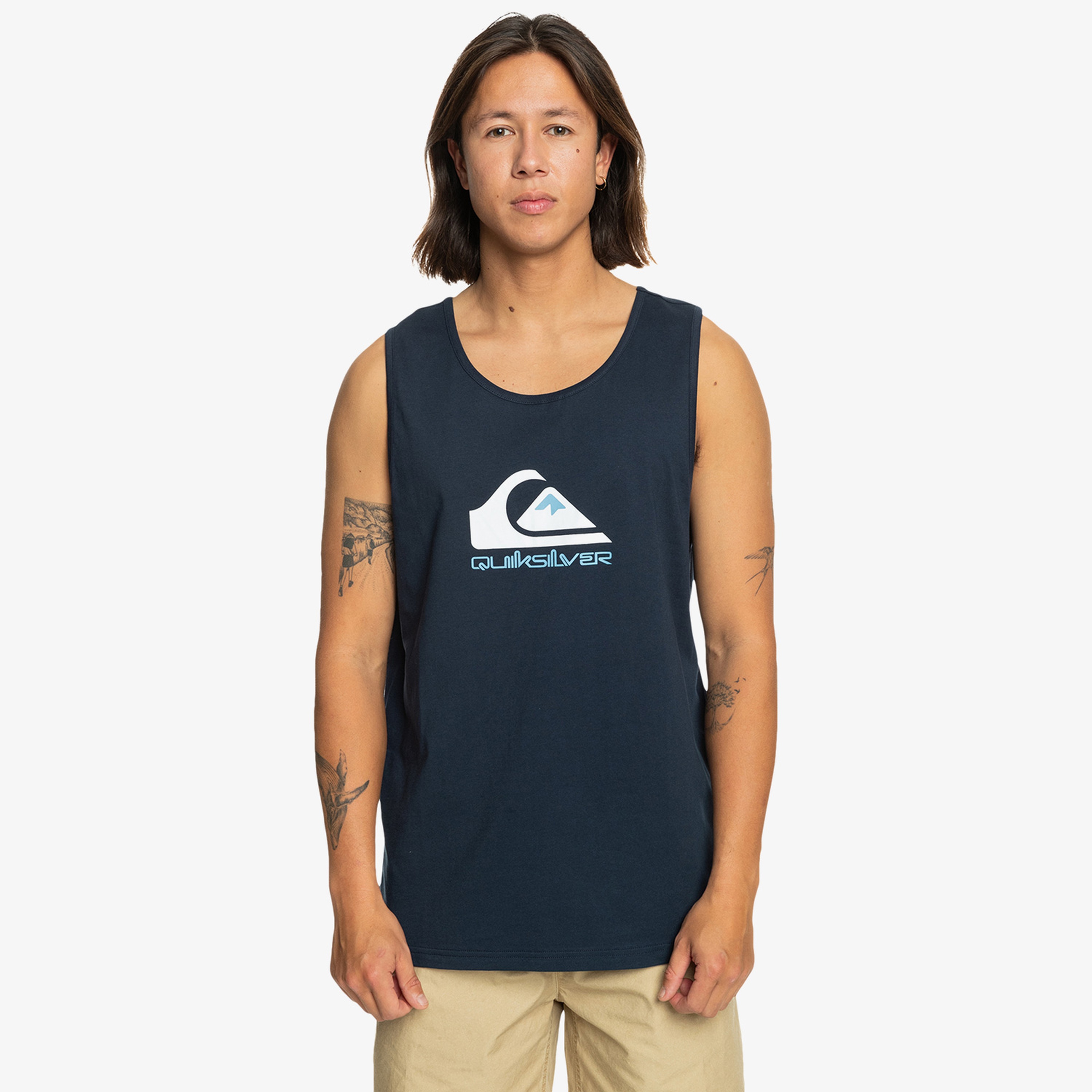 Quiksilver Camp Logo Tank Erkek Lacivert Günlük Atlet