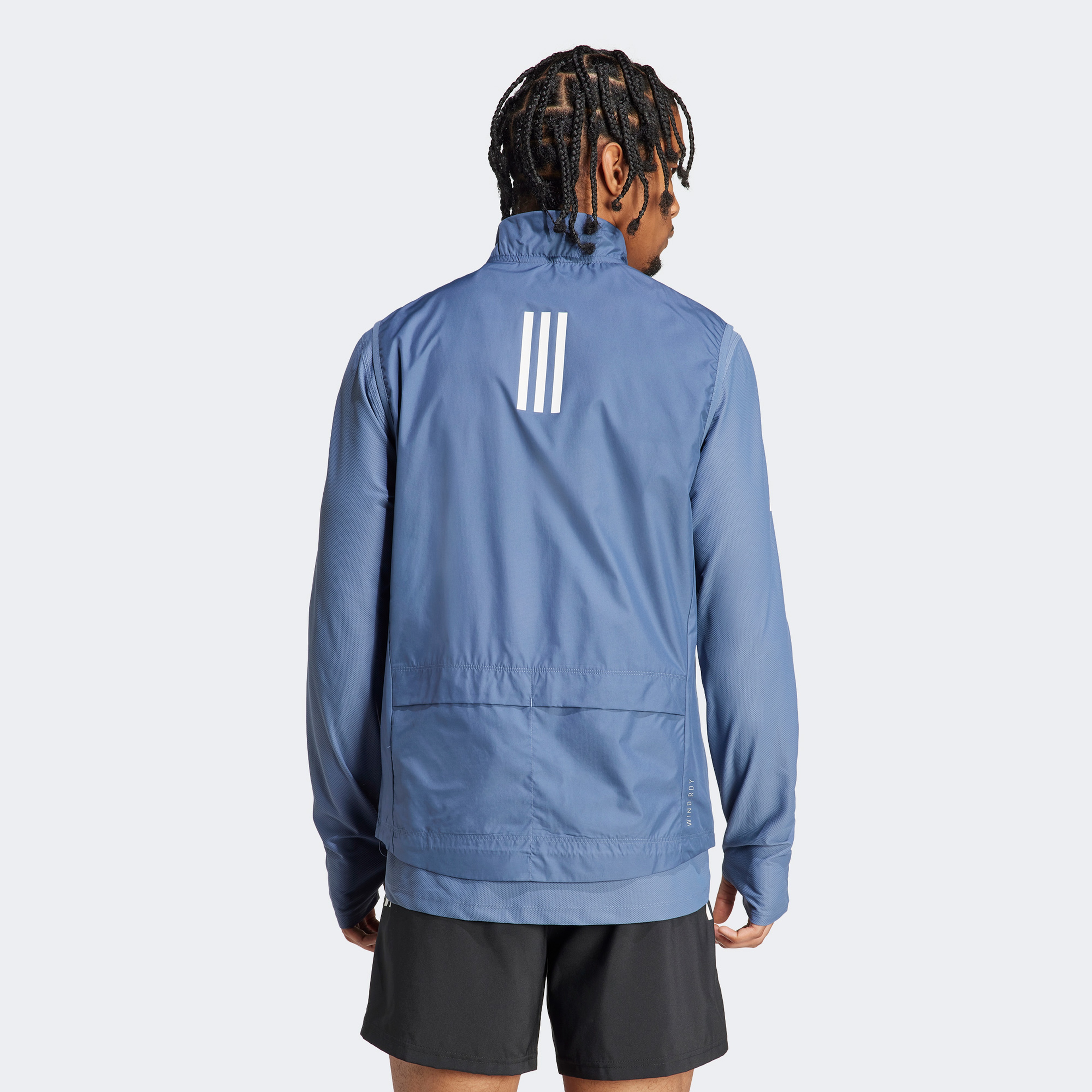 adidas Otr B Vest Erkek Mavi Koşu Ceketi
