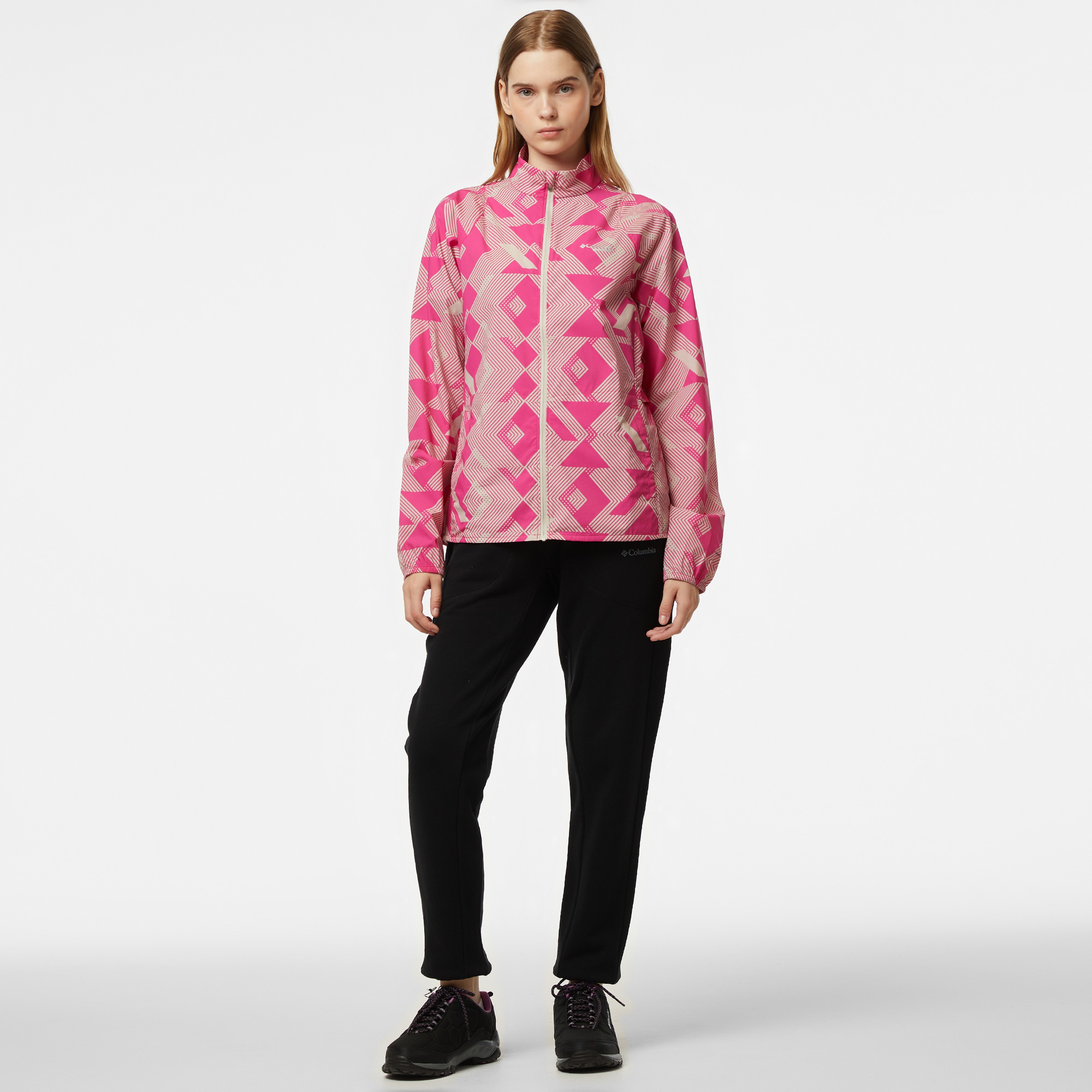 Columbia Basic Logo Kadın Pembe Outdoor Ceket