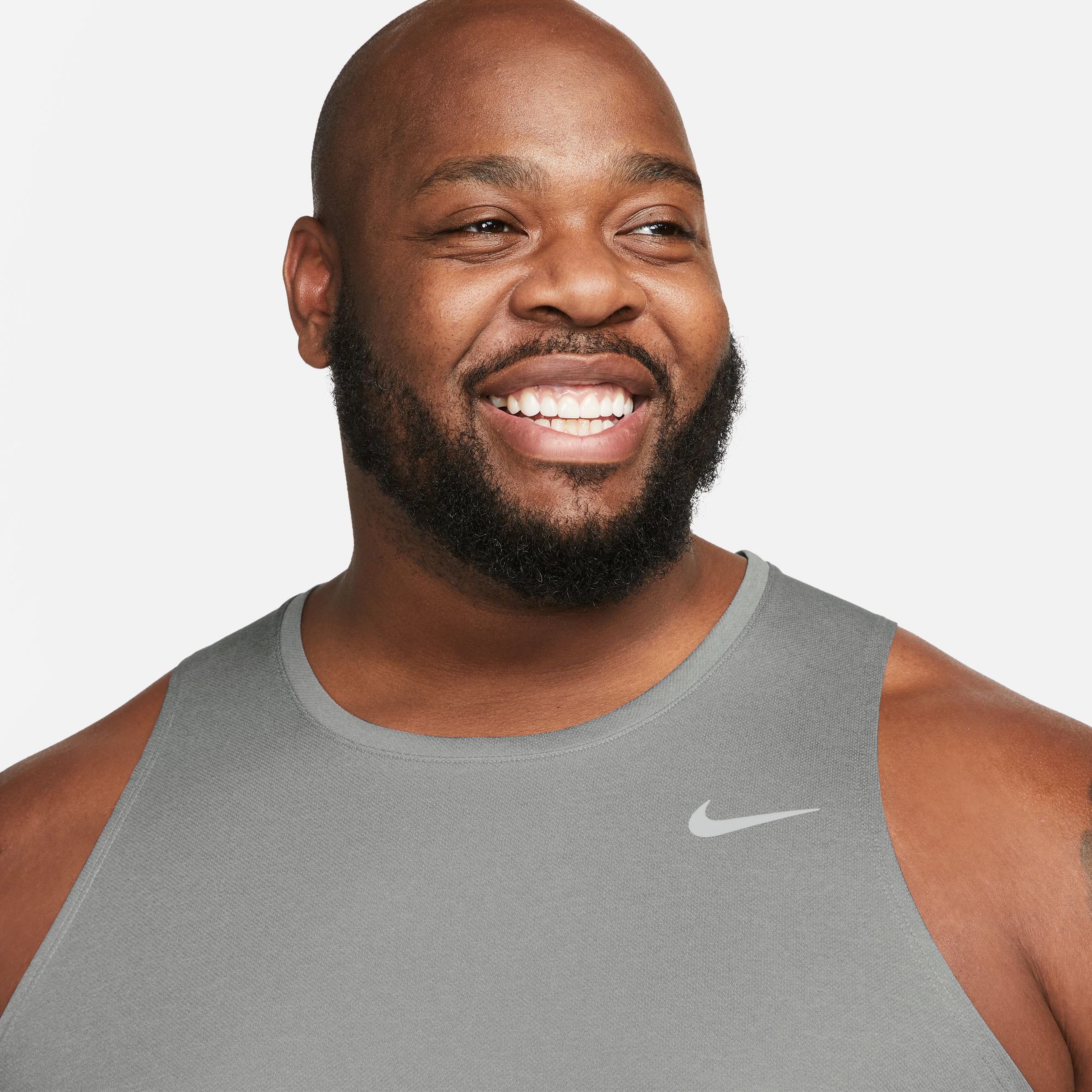Nike Dri-Fit Miler Run Erkek Gri Koşu Atleti