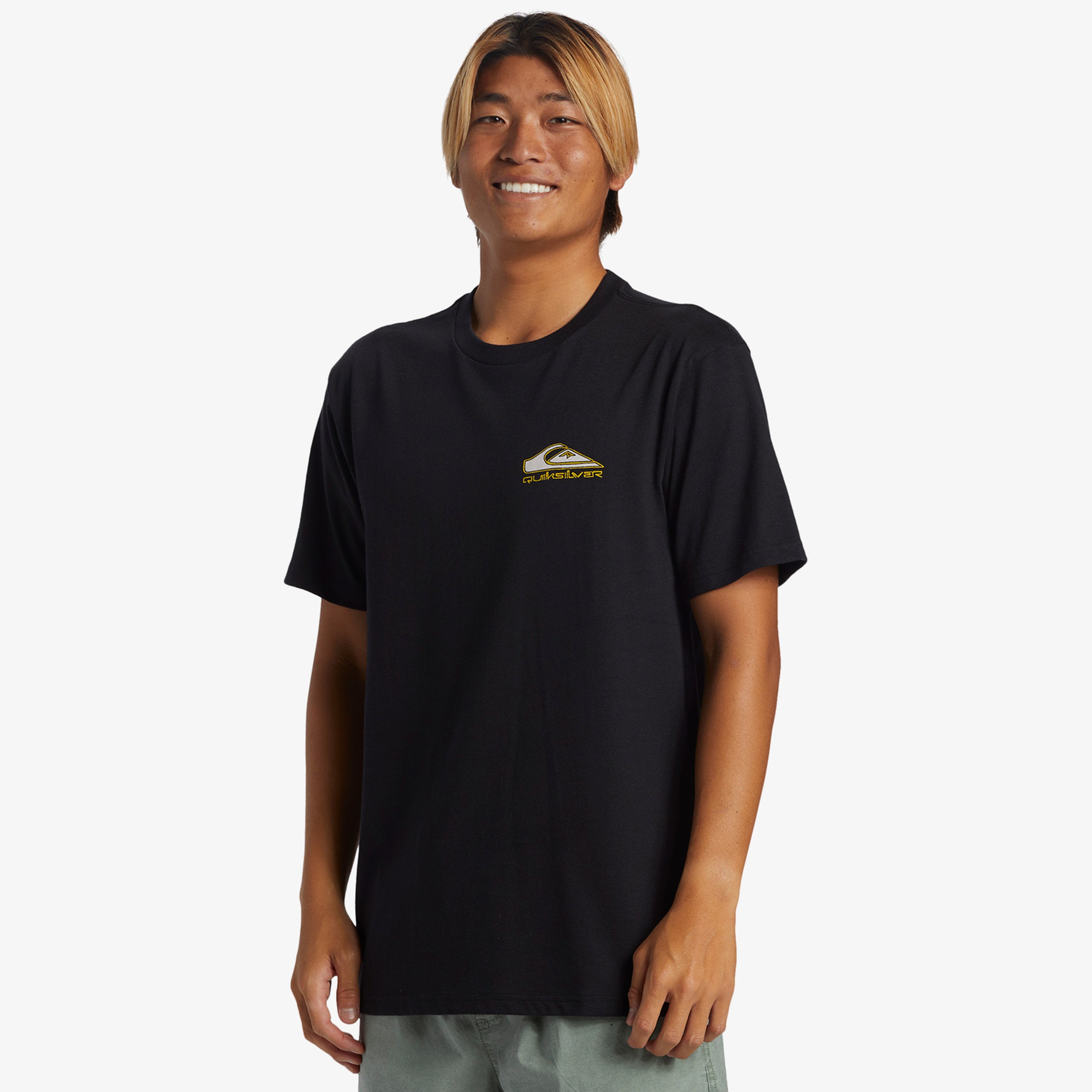Quiksilver Step Up Erkek Siyah Günlük T-Shirt