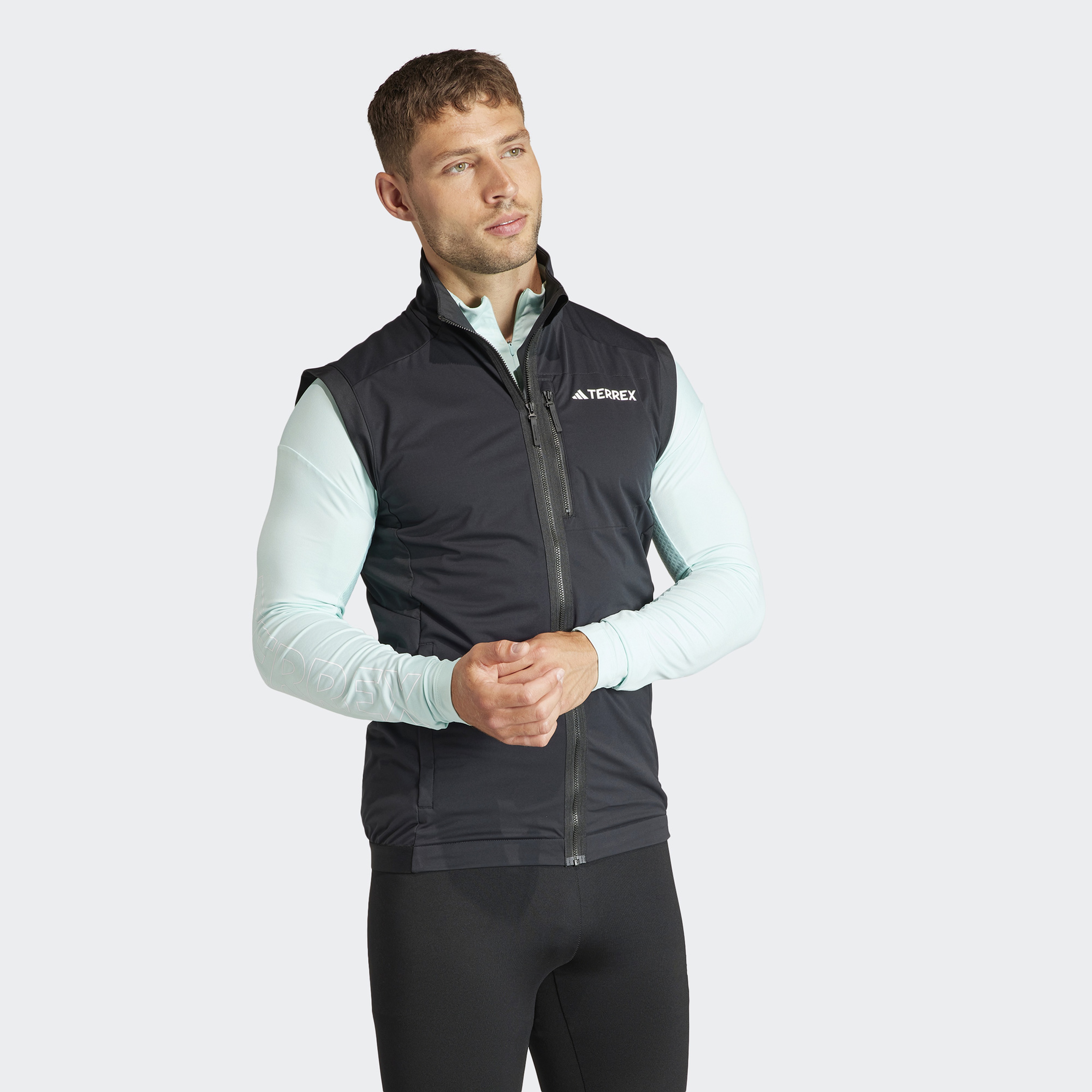 adidas Terrex Xperior Cross-Country Ski Soft Shell Erkek Siyah