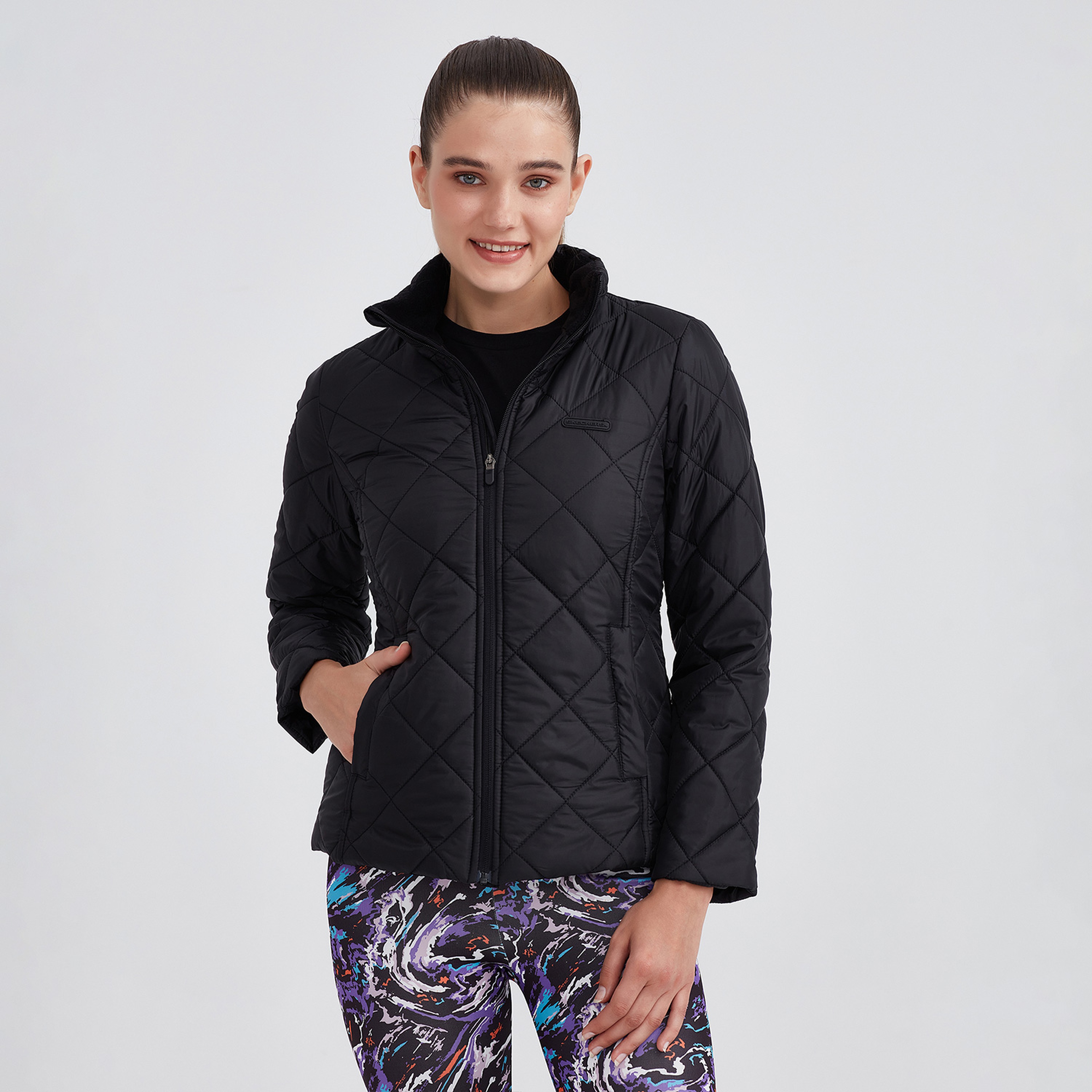 Skechers Outerwear Padded Kadın Siyah Günlük Mont