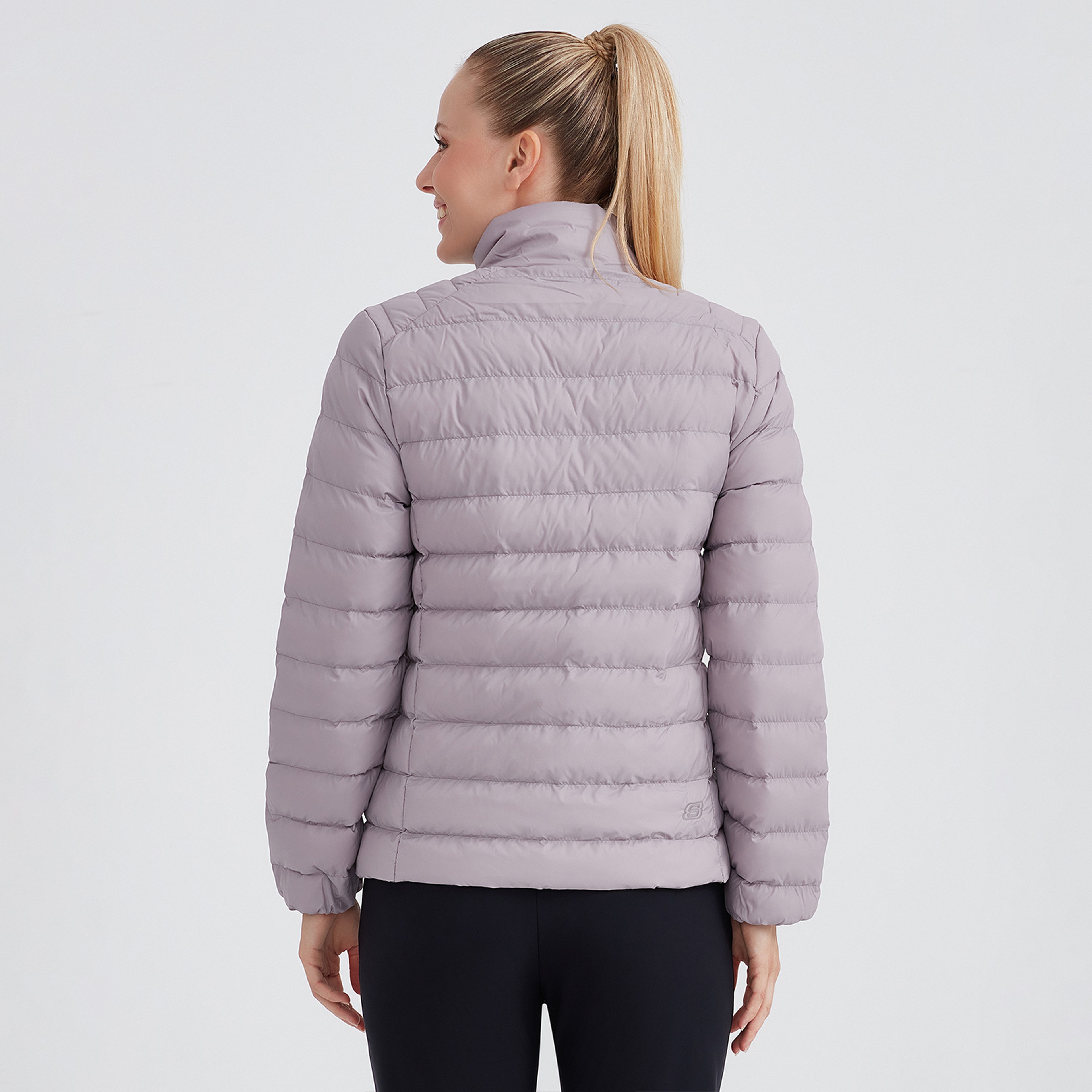Skechers Outerwear Pop Up Detailed Padded Kadın Mor Mont