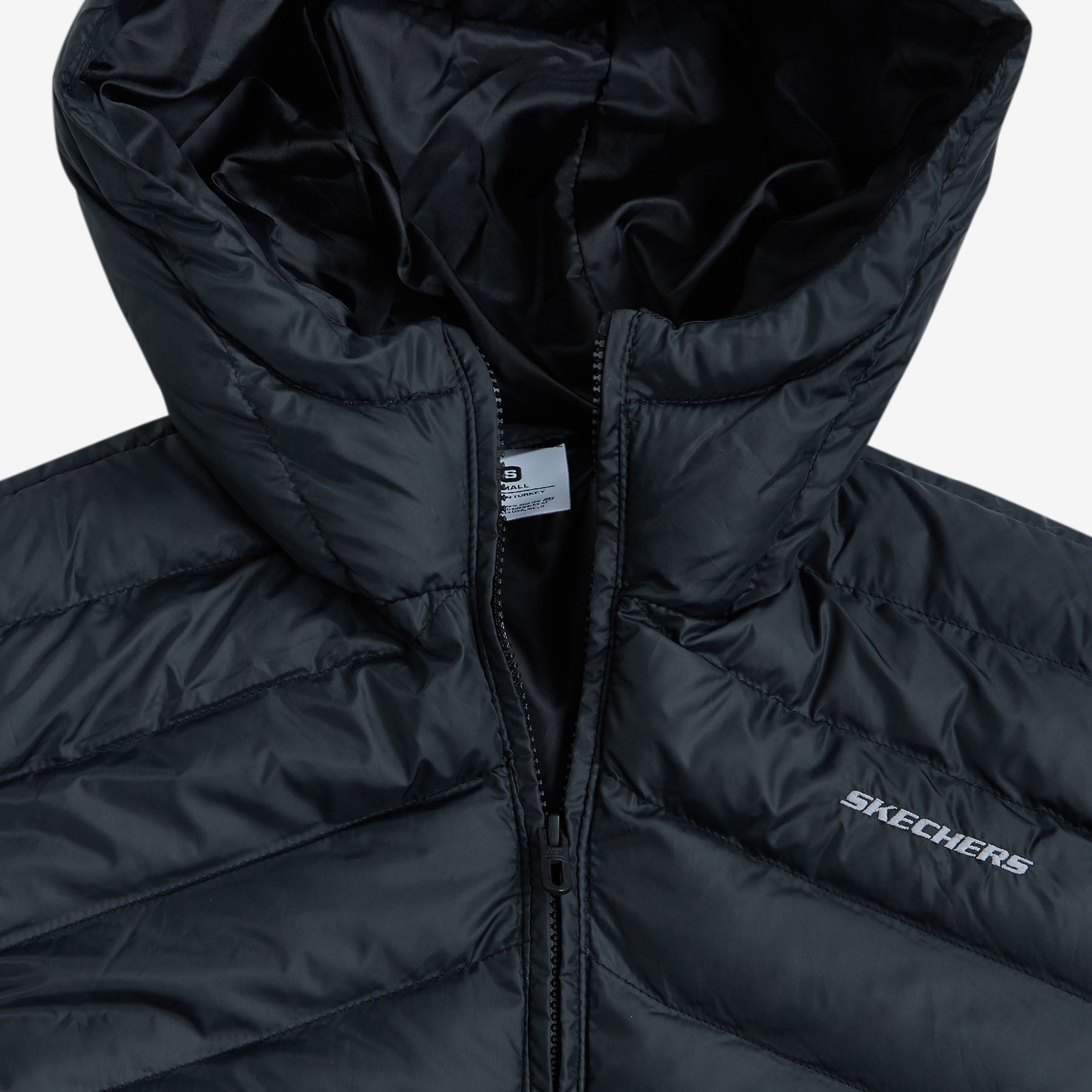 Skechers Essential Maxi Length Kadın Siyah Günlük Mont