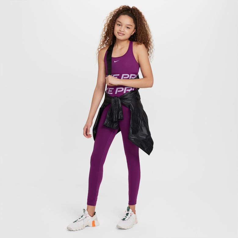 Nike Pro Swoosh Çocuk Mor Bra