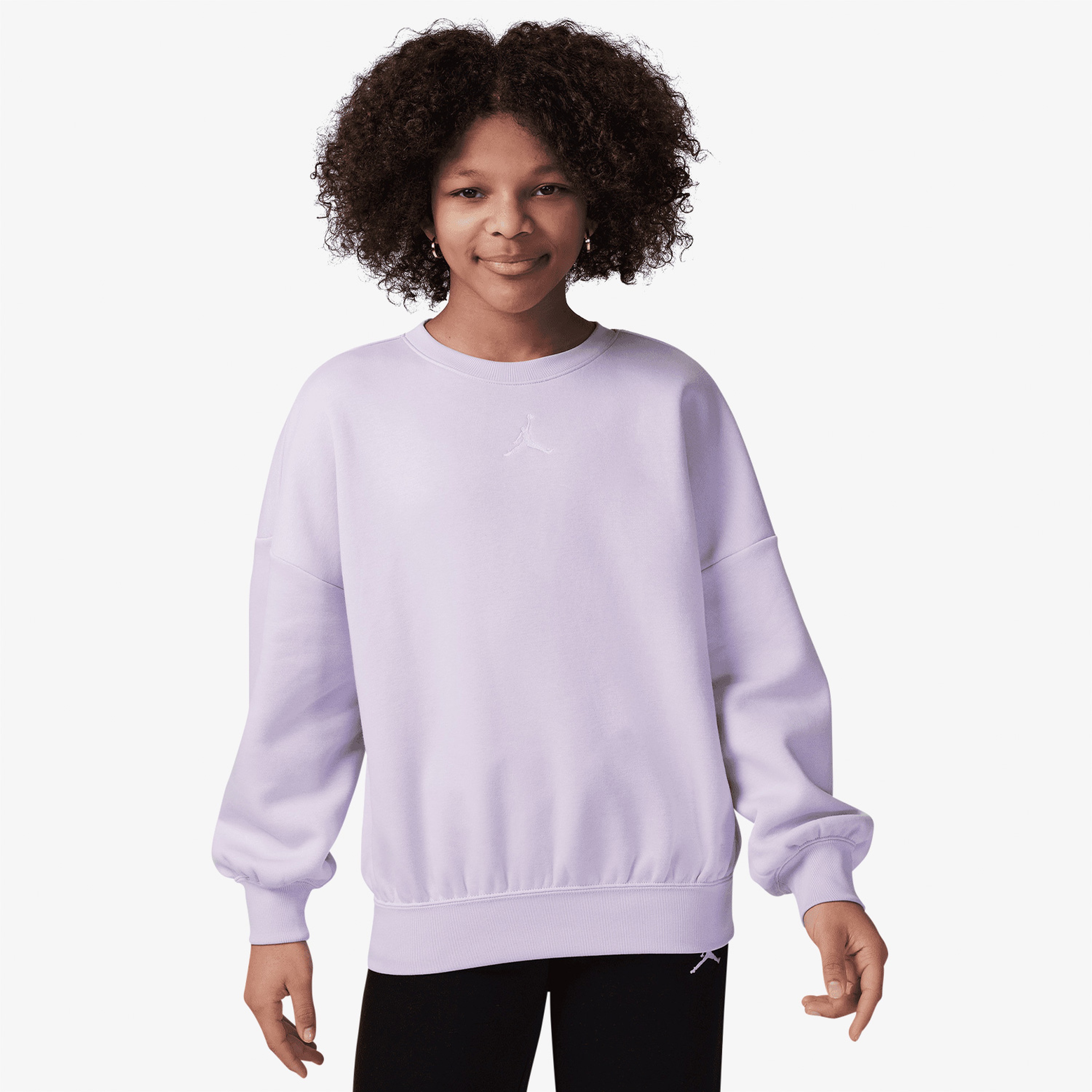 Jordan Jumpman Icon Play Crew Çocuk Mor Günlük Sweatshirt