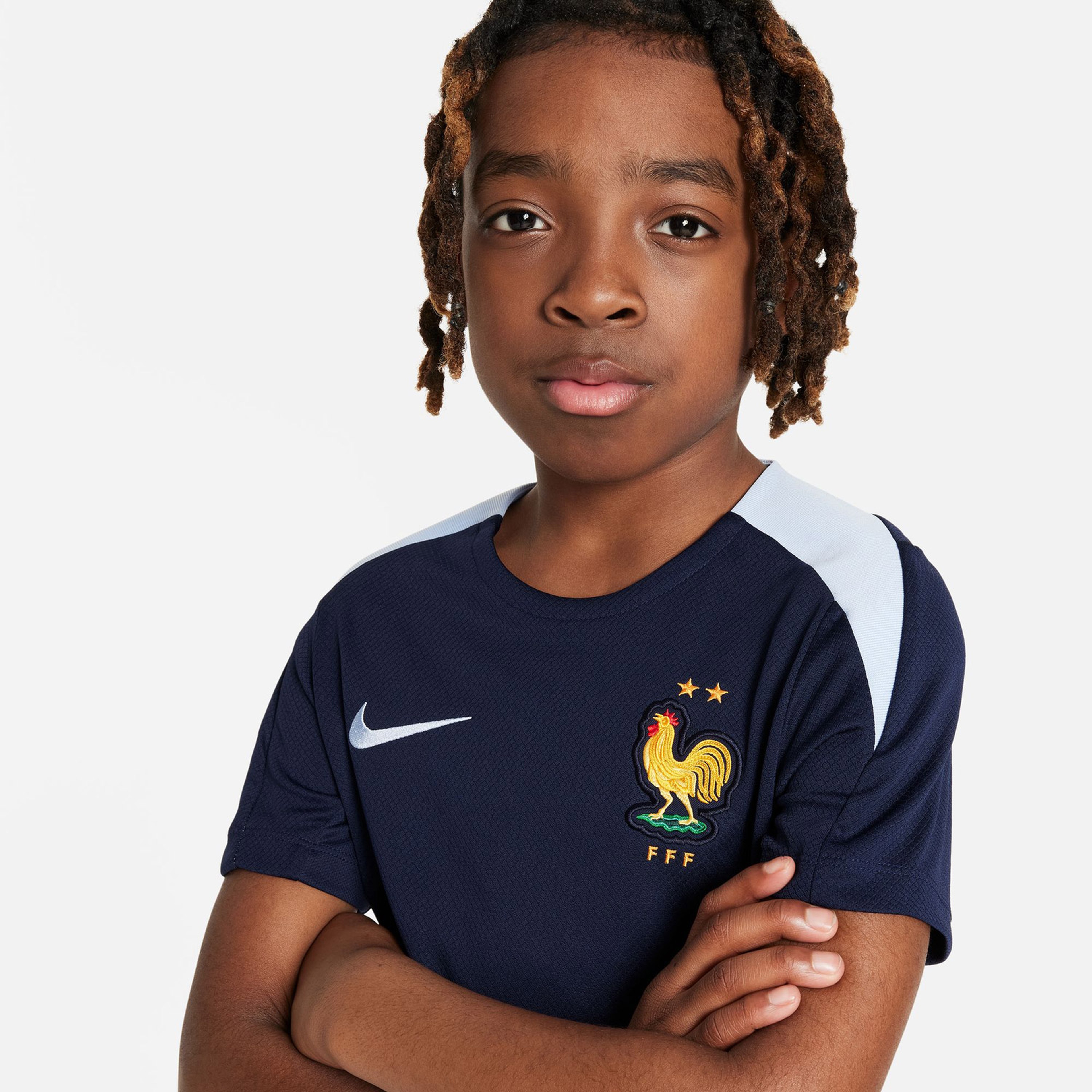 Nike Fransa Dri-Fit Çocuk Lacivert Futbol T-Shirt