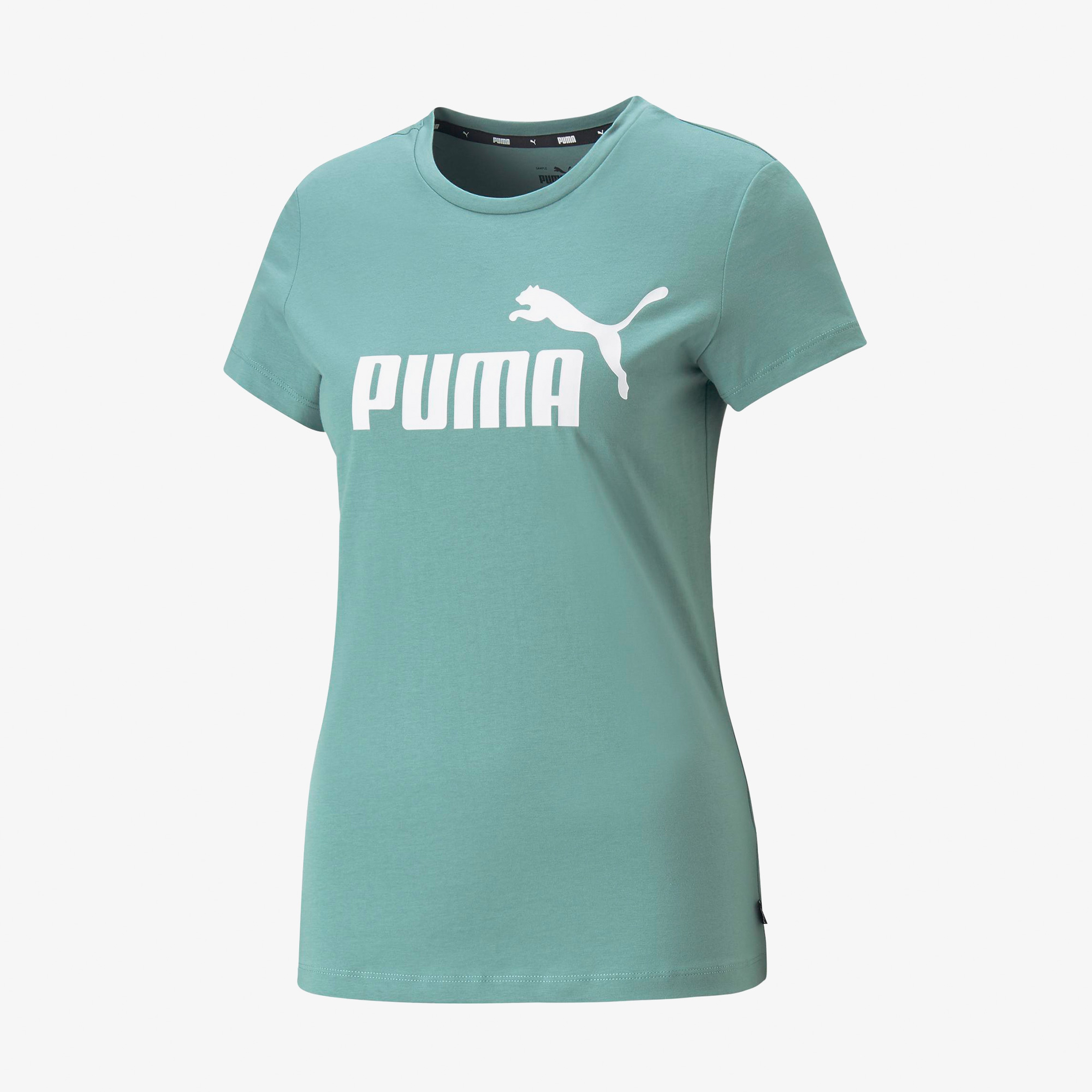 Puma Ess Logo Adriatic Kadın Yeşil Günlük T-Shirt