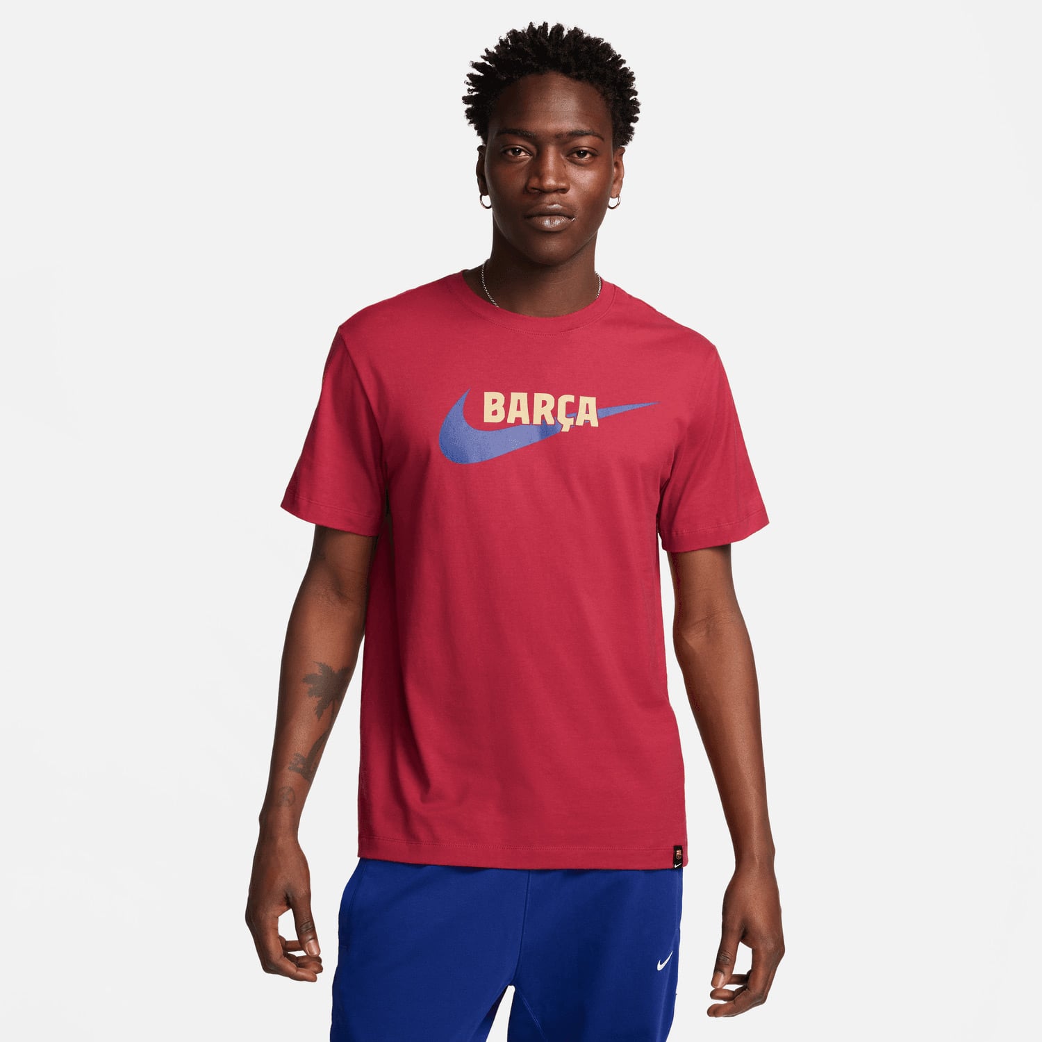 Nike FC Barcelona シャツ Nike FC Barcelona Swoosh Erkek Kırmızı T-ShirtMFD1042| Occasion