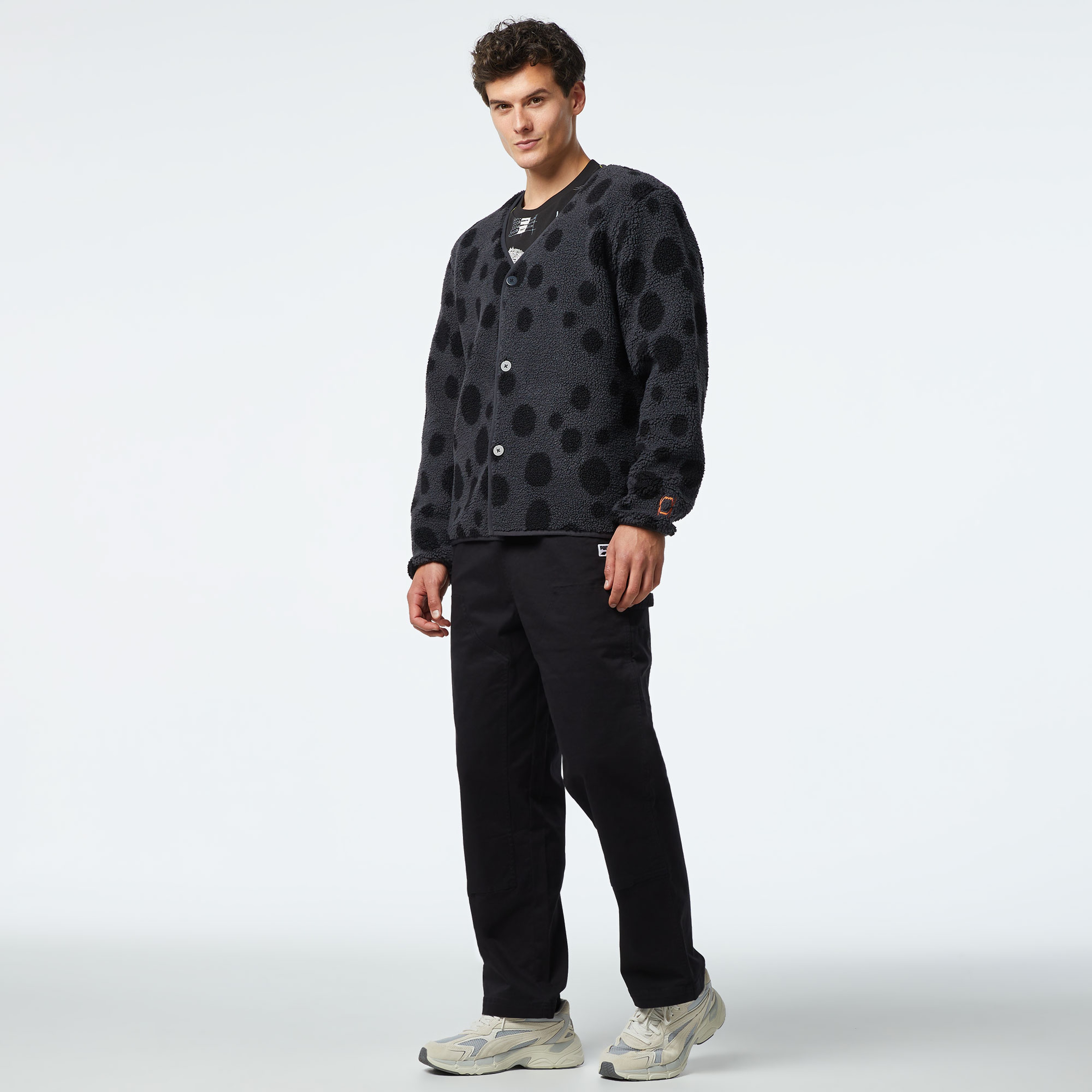Puma Hoops X Cheetos Sherpa Erkek Siyah Günlük Ceket