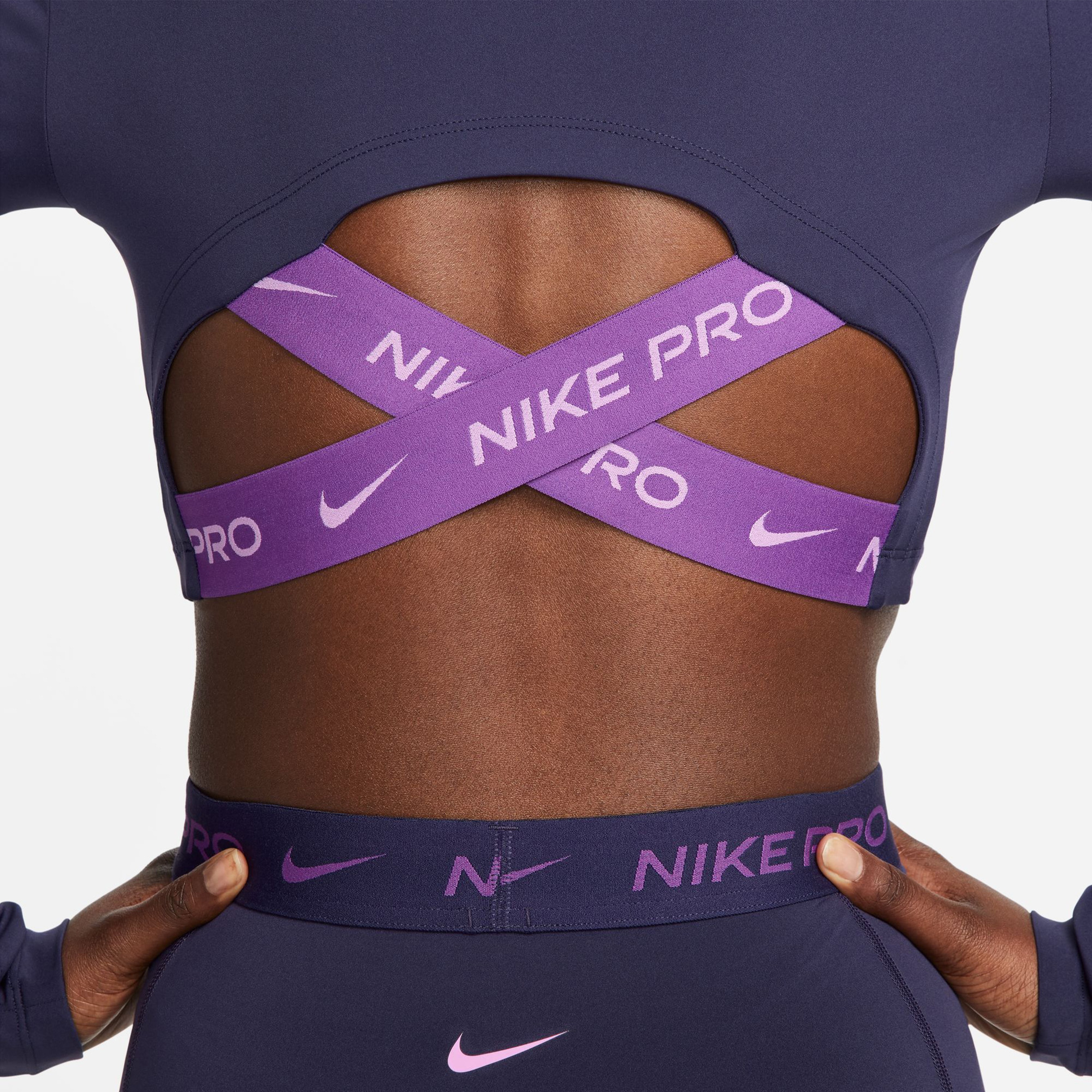 Nike Pro Dri-Fit Kadın Mor Antrenman Üstü