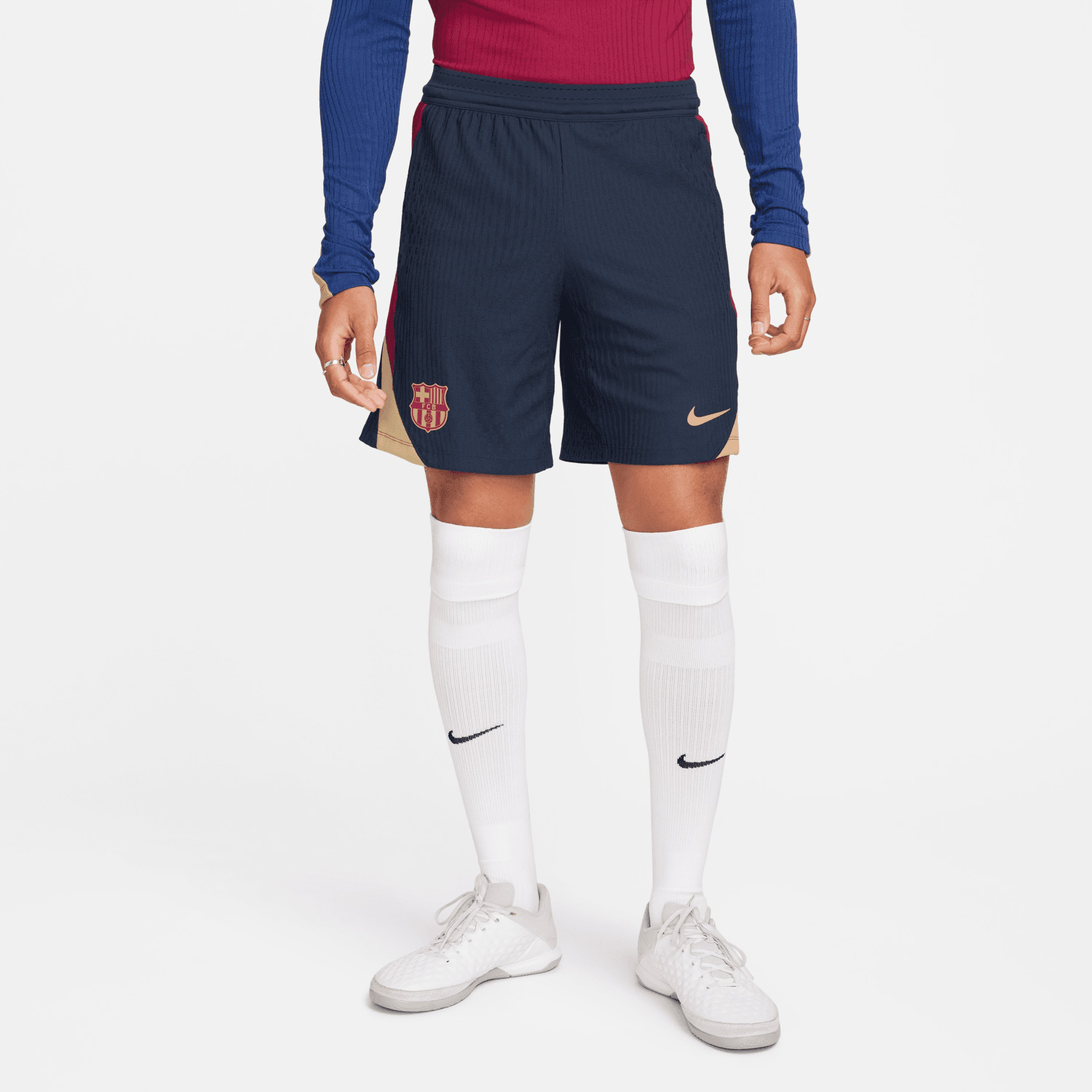 Nike FC Barcelona Erkek Lacivert Futbol Antrenman Şortu