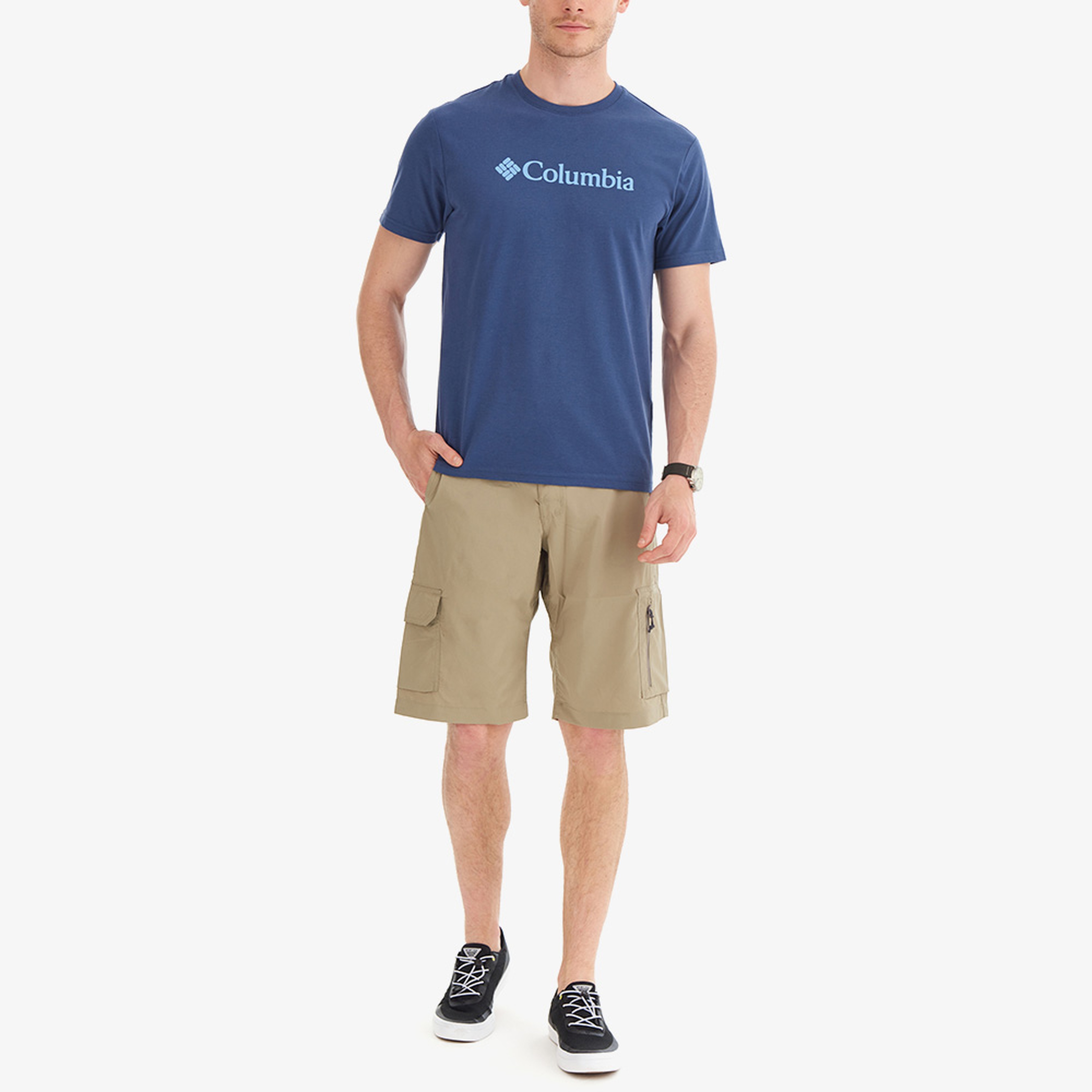 Columbia CSC Basic Erkek Mavi Günlük T-Shirt