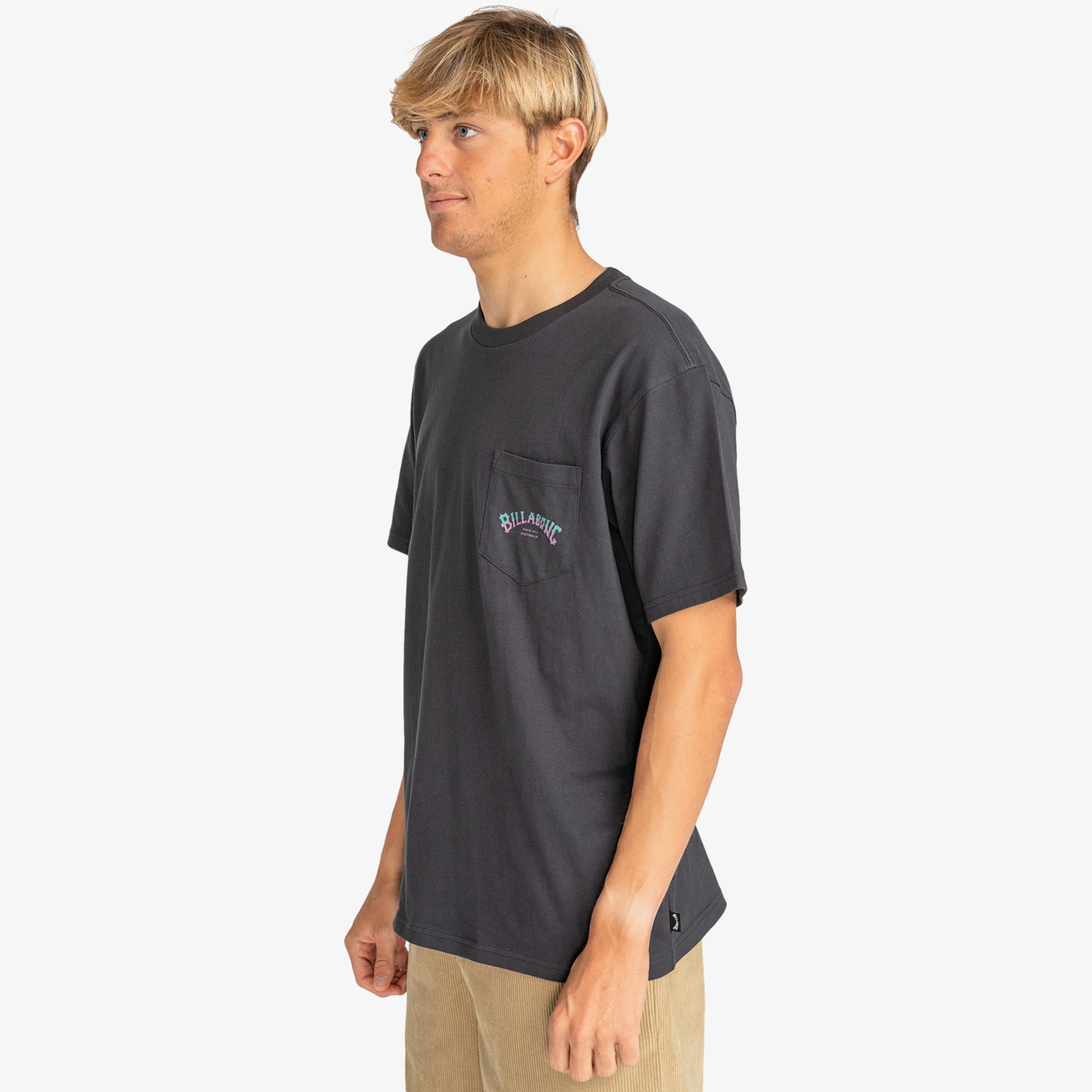 Billabong Stacked Arch Erkek Siyah Günlük T-Shirt