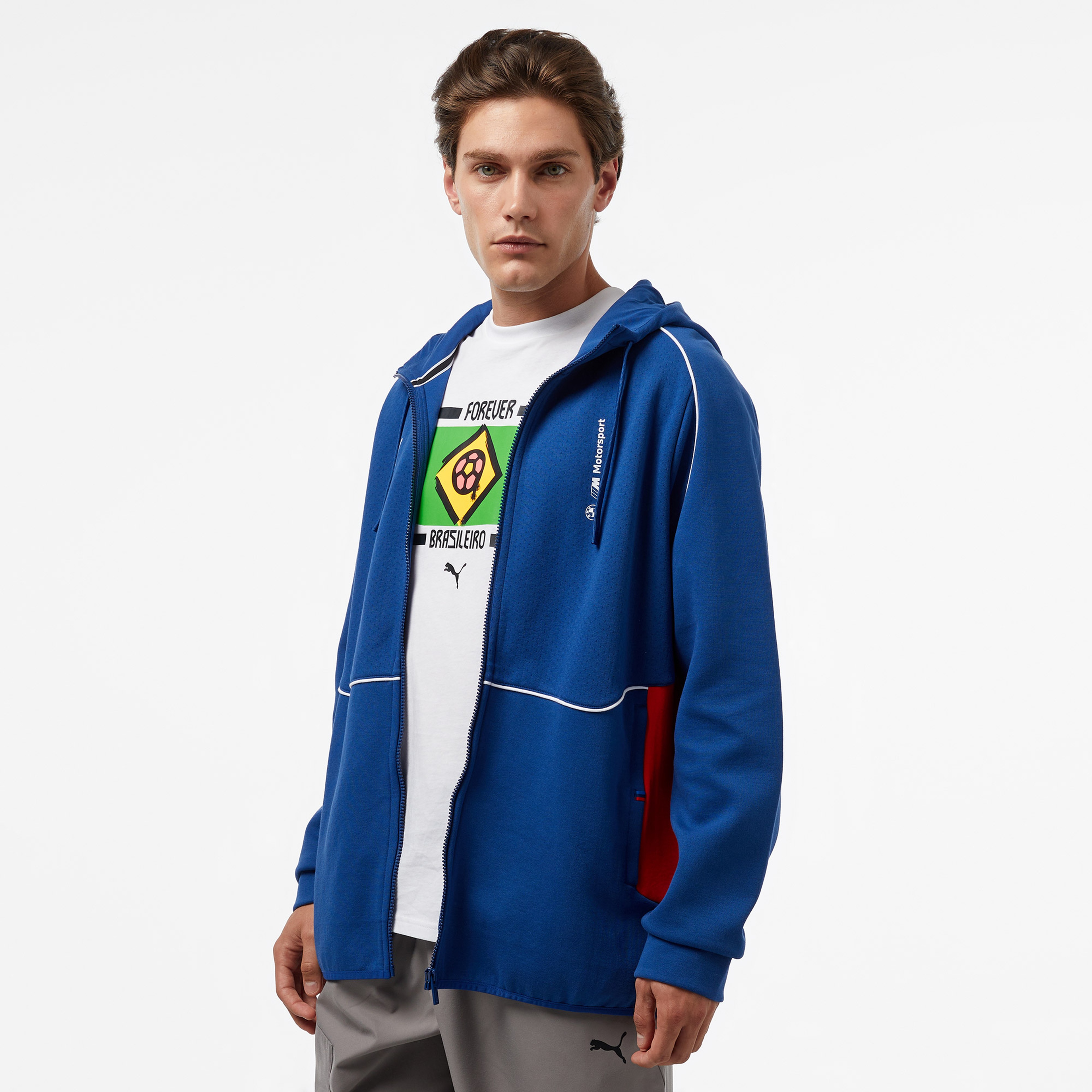 Puma Bmw Mms Unisex Mavi Hoodie