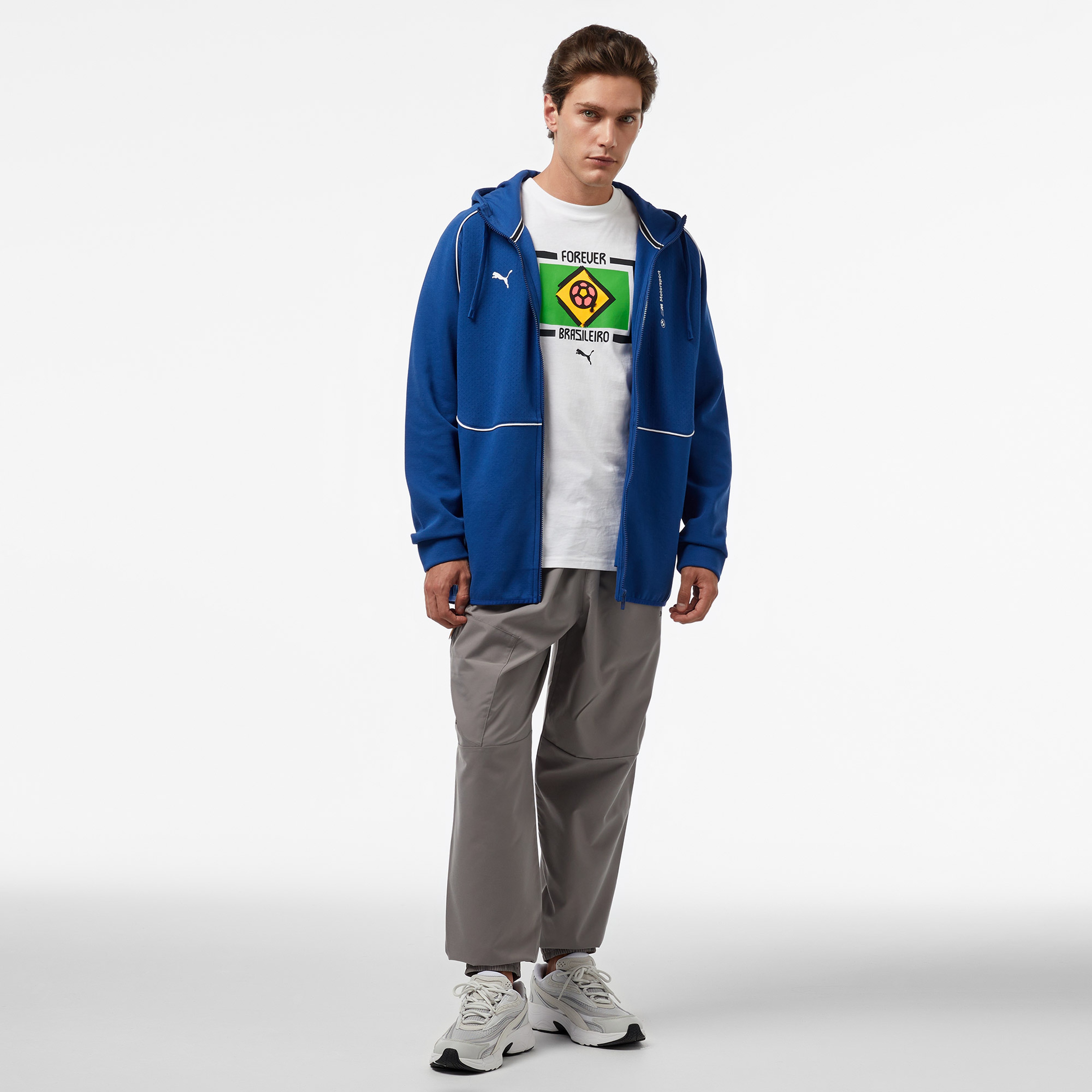 Puma Bmw Mms Unisex Mavi Hoodie