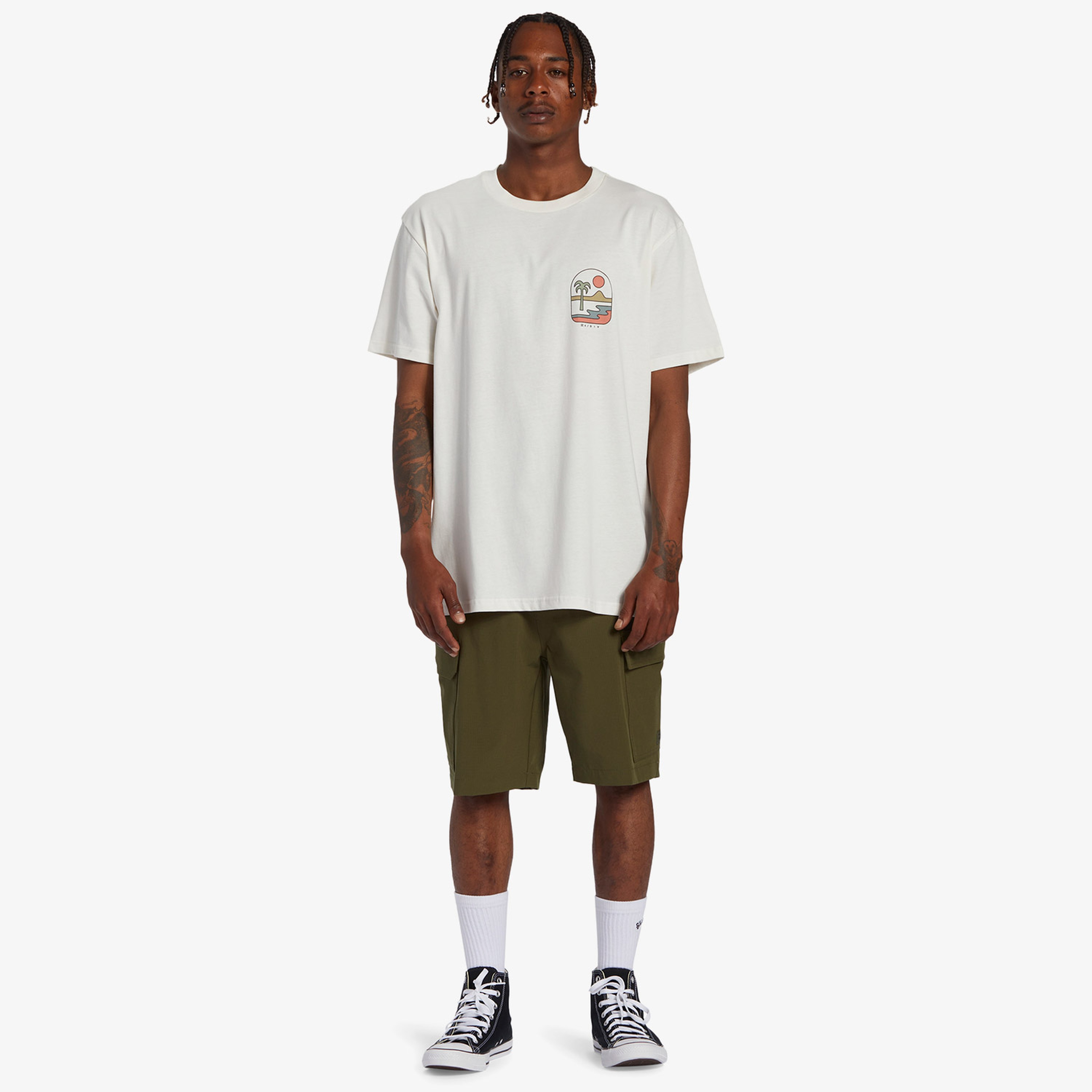 Billabong Sands Erkek Beyaz Günlük T-Shirt