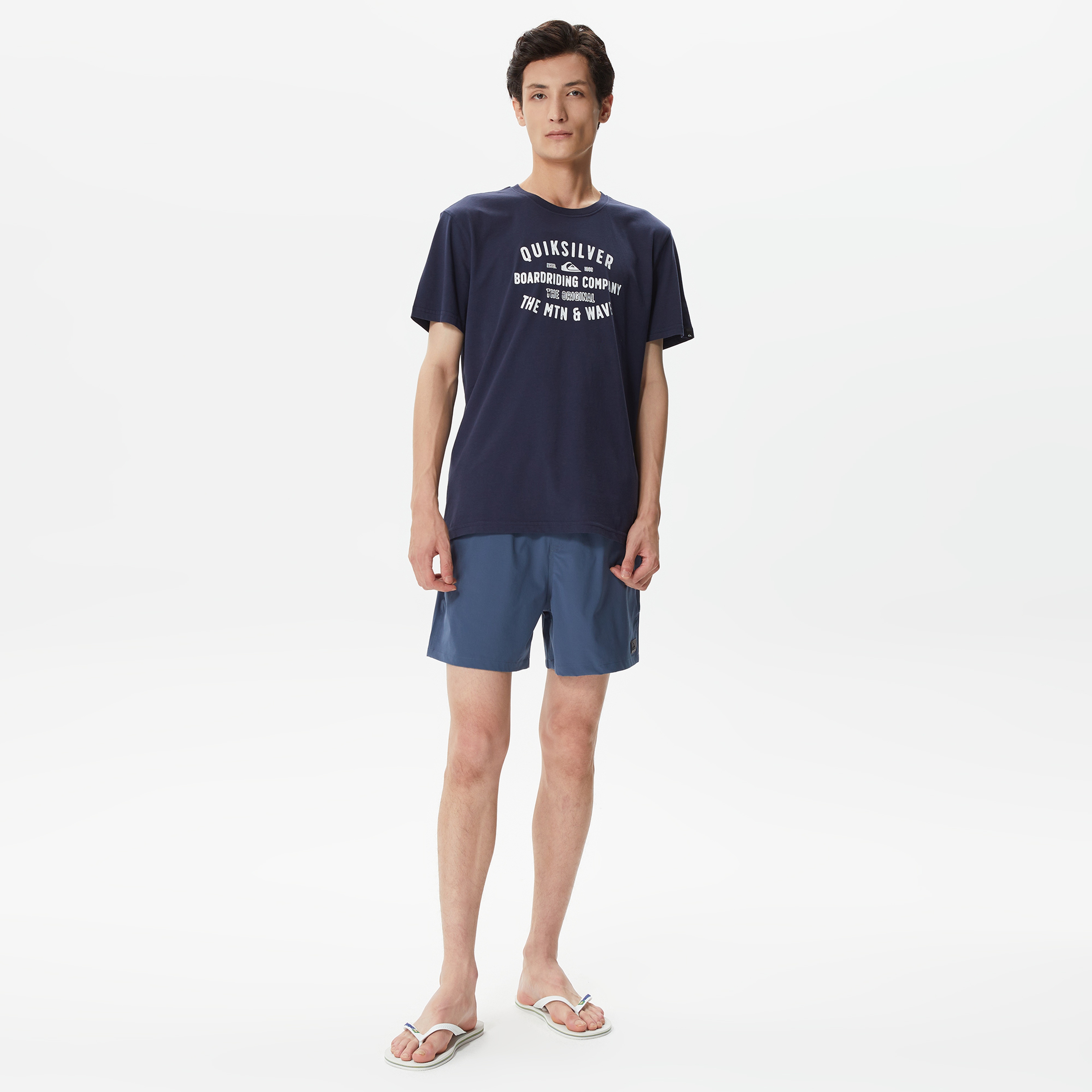 Quiksilver Qssurflockup Erkek Lacivert Günlük T-Shirt