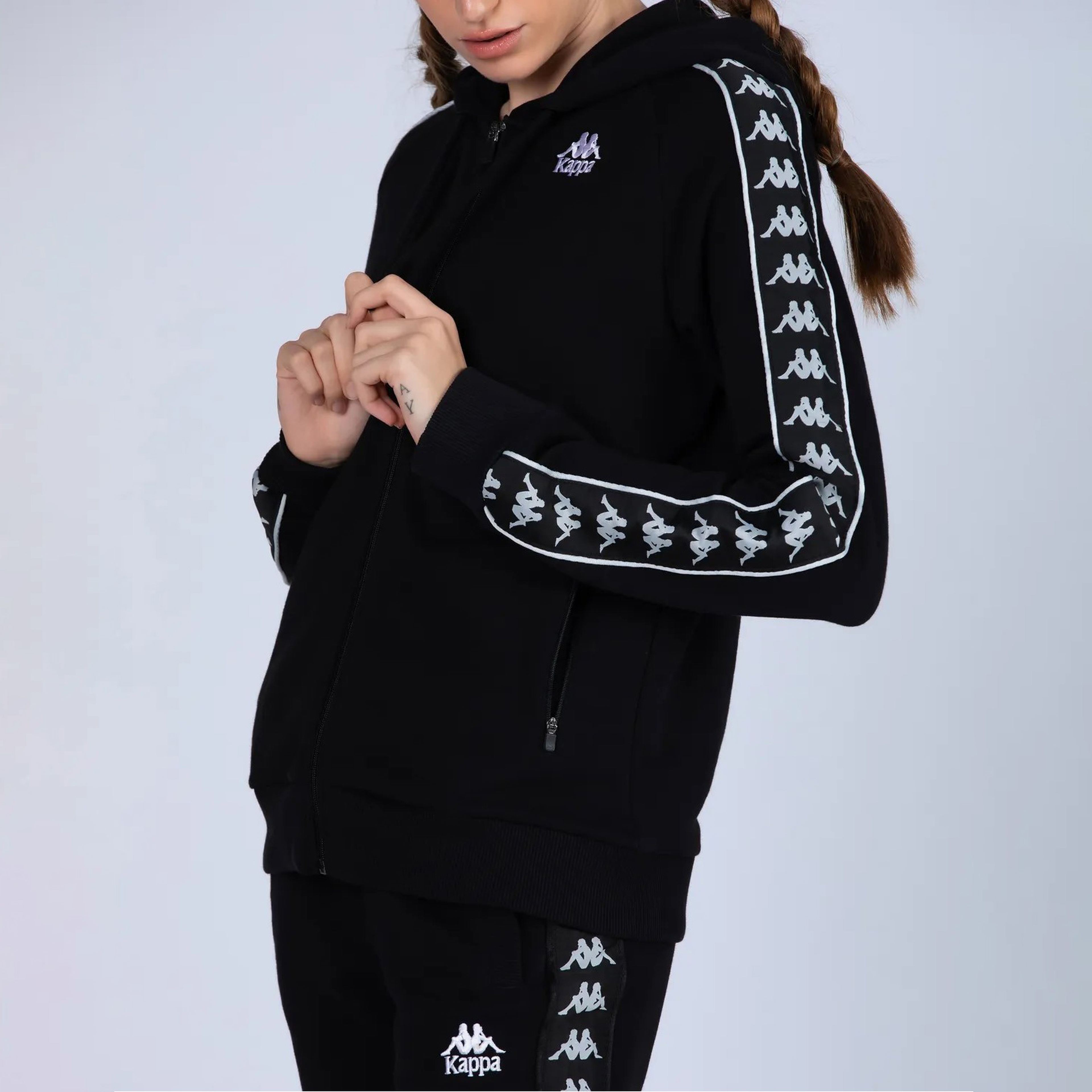 Kappa 222 Banda Balzi 2 Kadın Siyah Sweatshirt