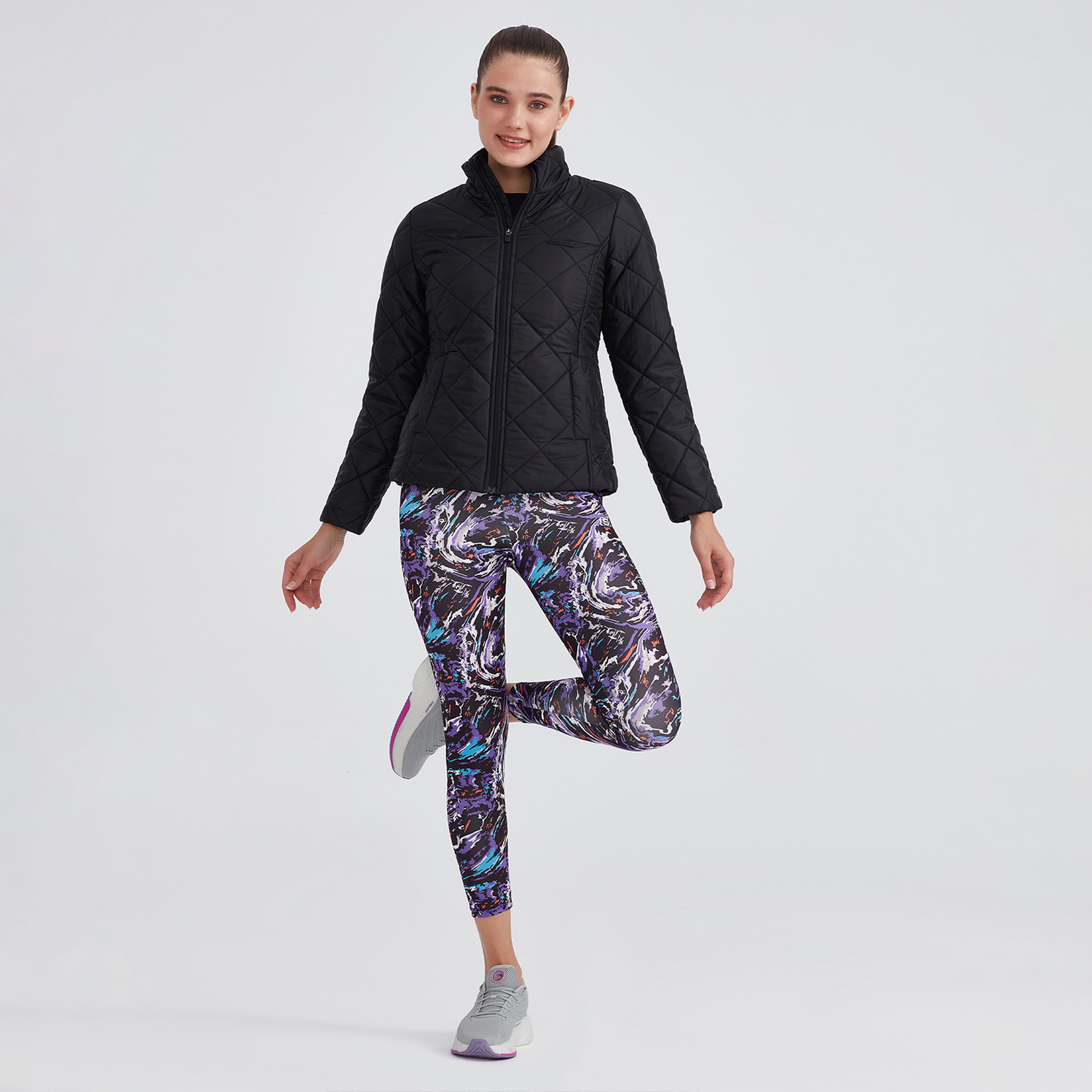 Skechers Outerwear Padded Kadın Siyah Günlük Mont