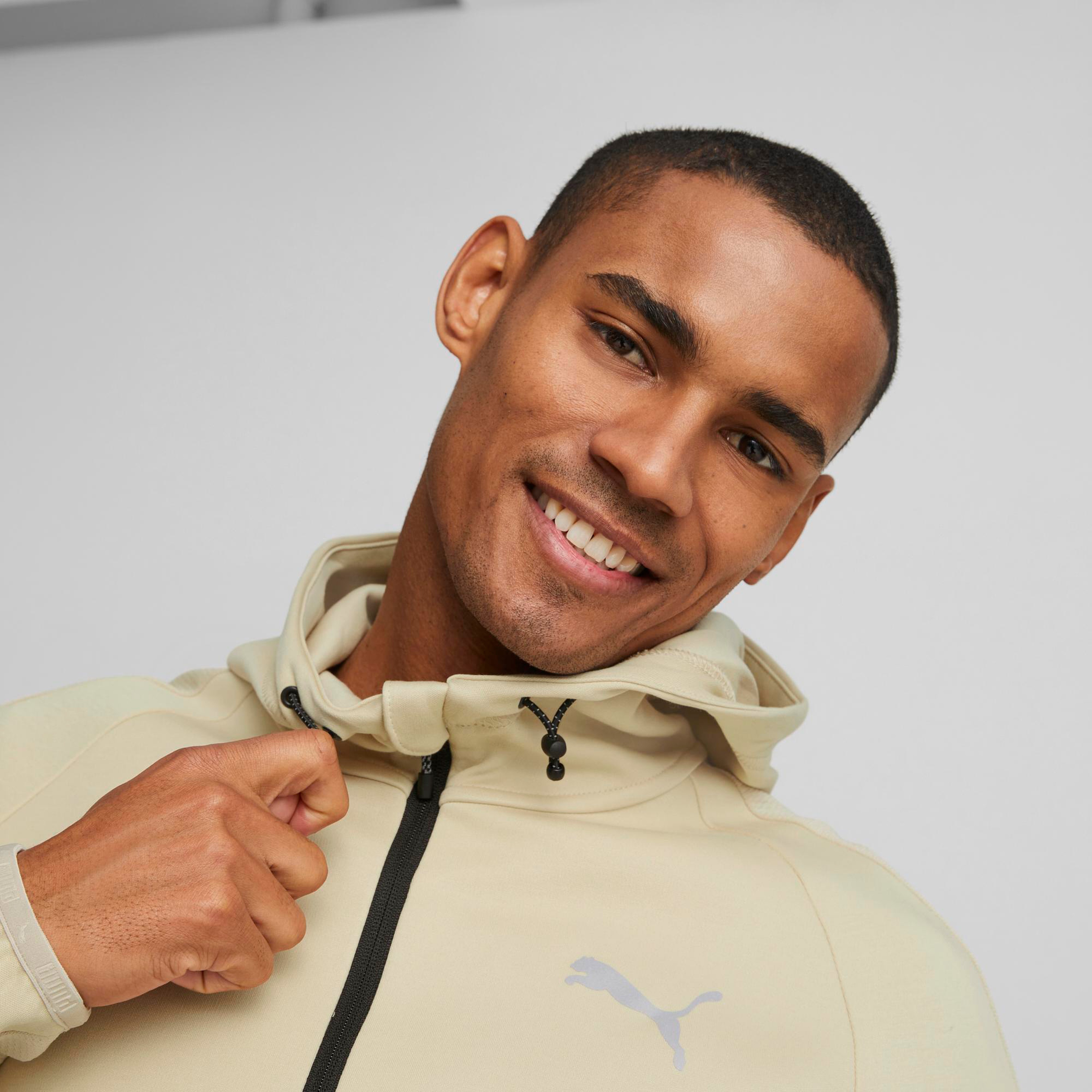 Puma Evostrıpe Full-Zip Hoodi Erkek Bej Günlük Ceket