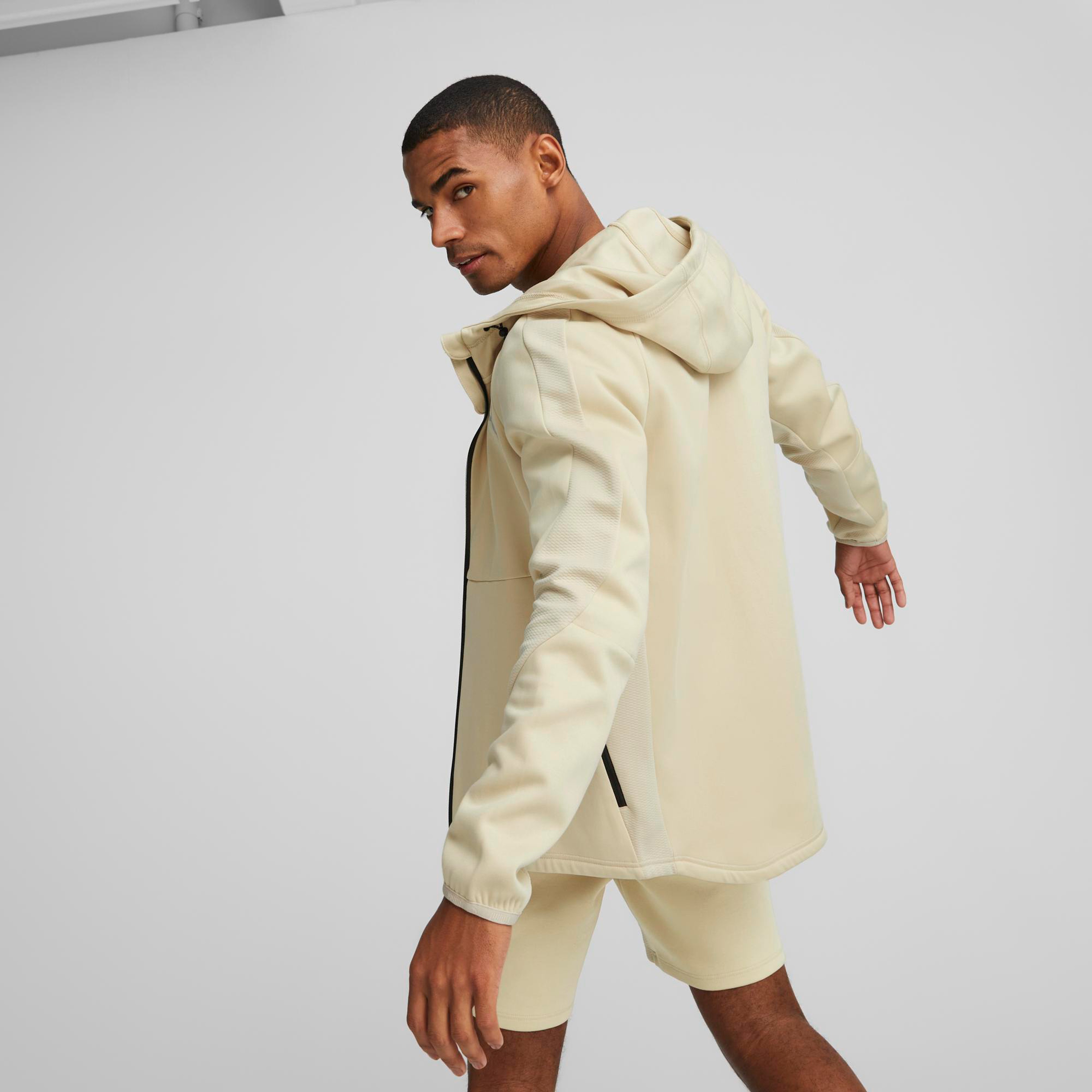 Puma Evostrıpe Full-Zip Hoodi Erkek Bej Günlük Ceket