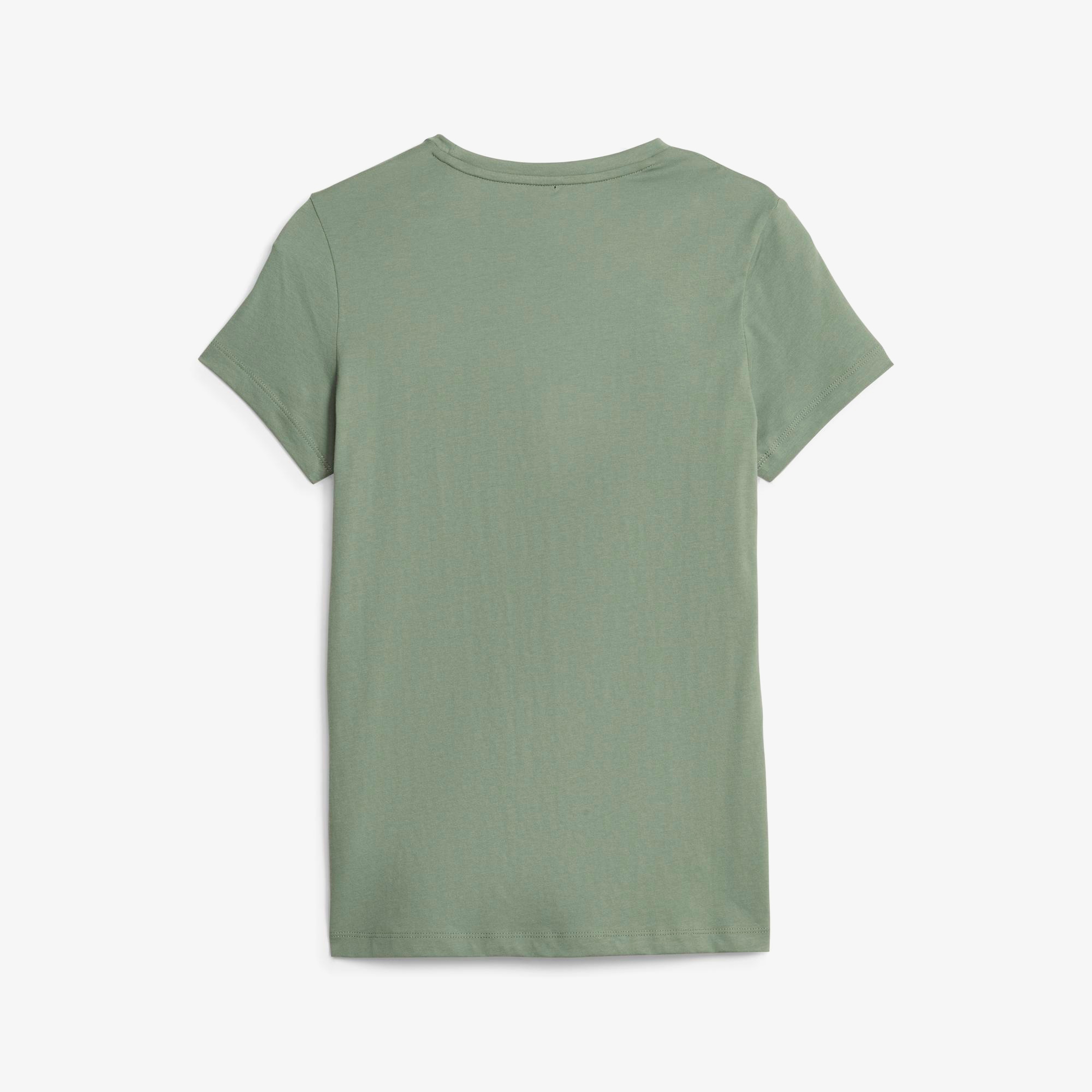 Puma Essentials Heather Kadın Yeşil Günlük T-Shirt