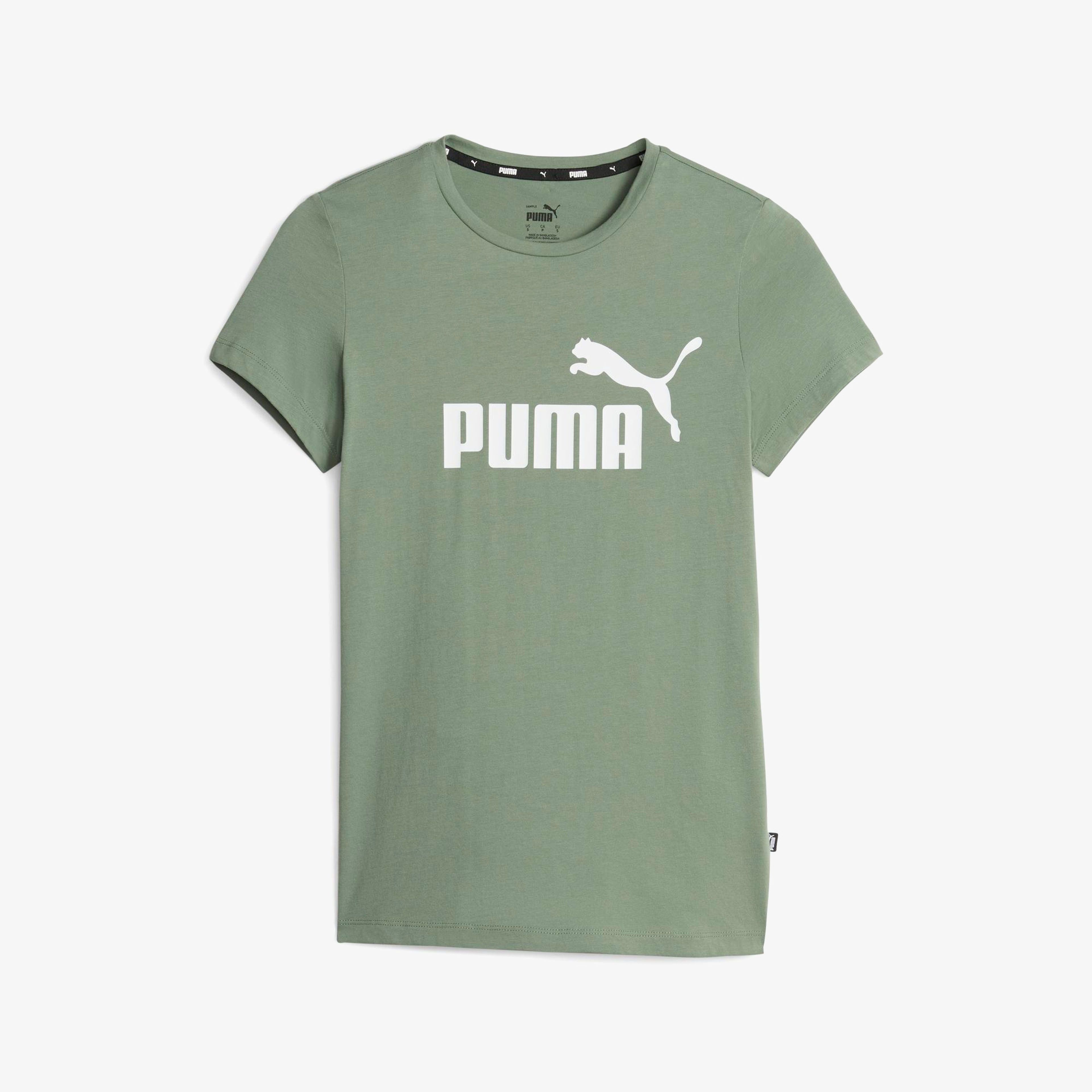 Puma Essentials Heather Kadın Yeşil Günlük T-Shirt