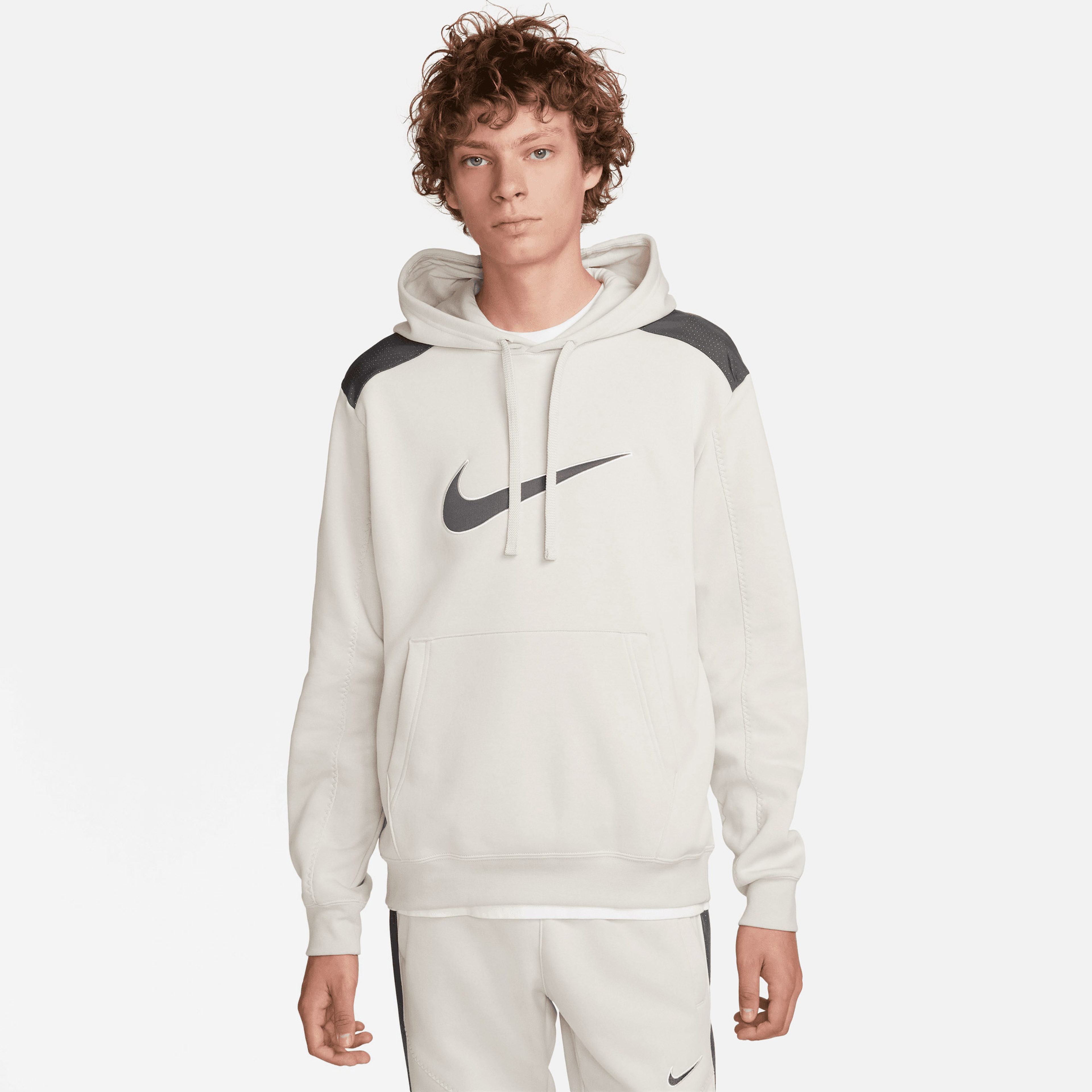 Nike Sportswear Fleece Erkek Bej Günlük Sweatshirt