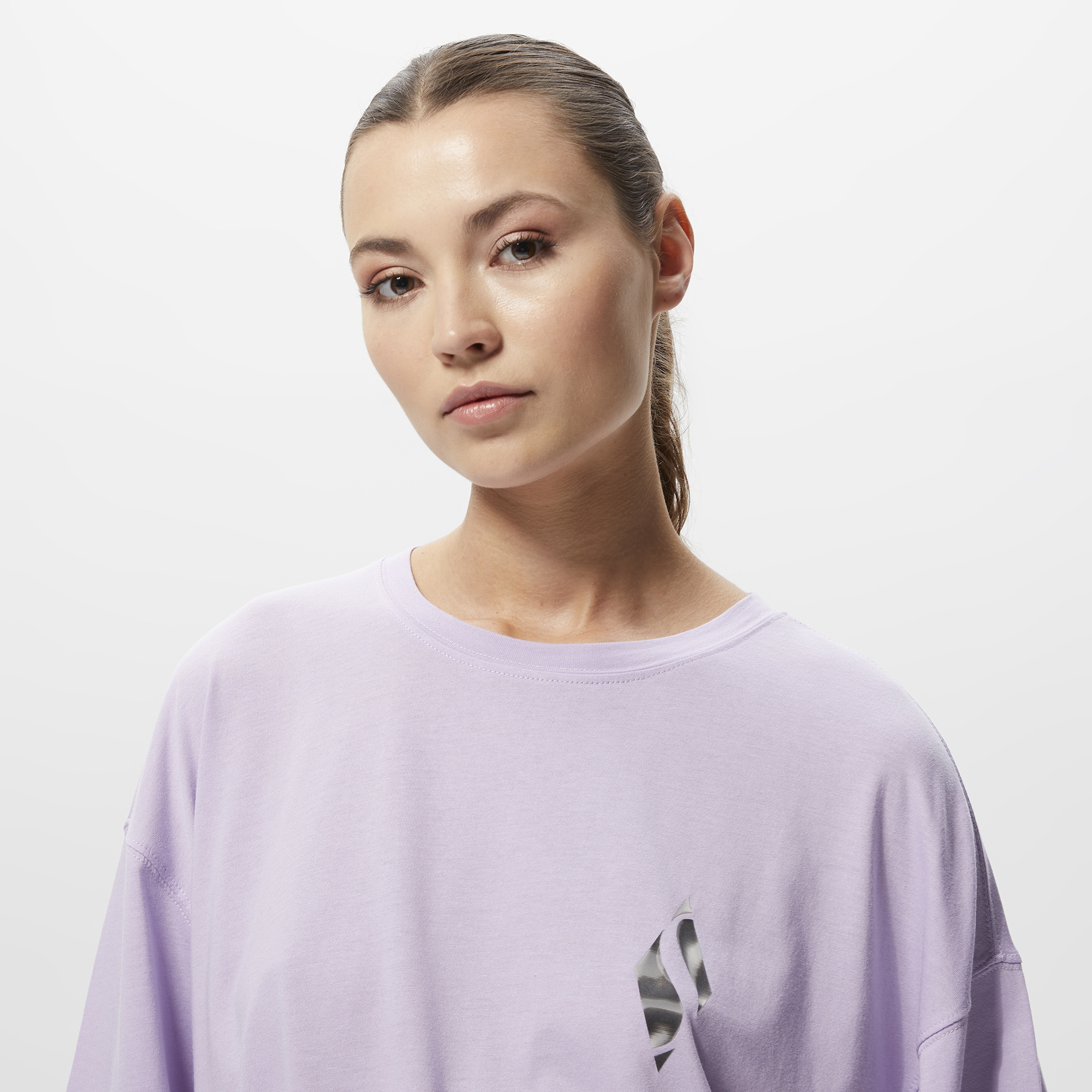 Skechers W Graphic Tee Crew Neck Kadın Mor T-Shirt