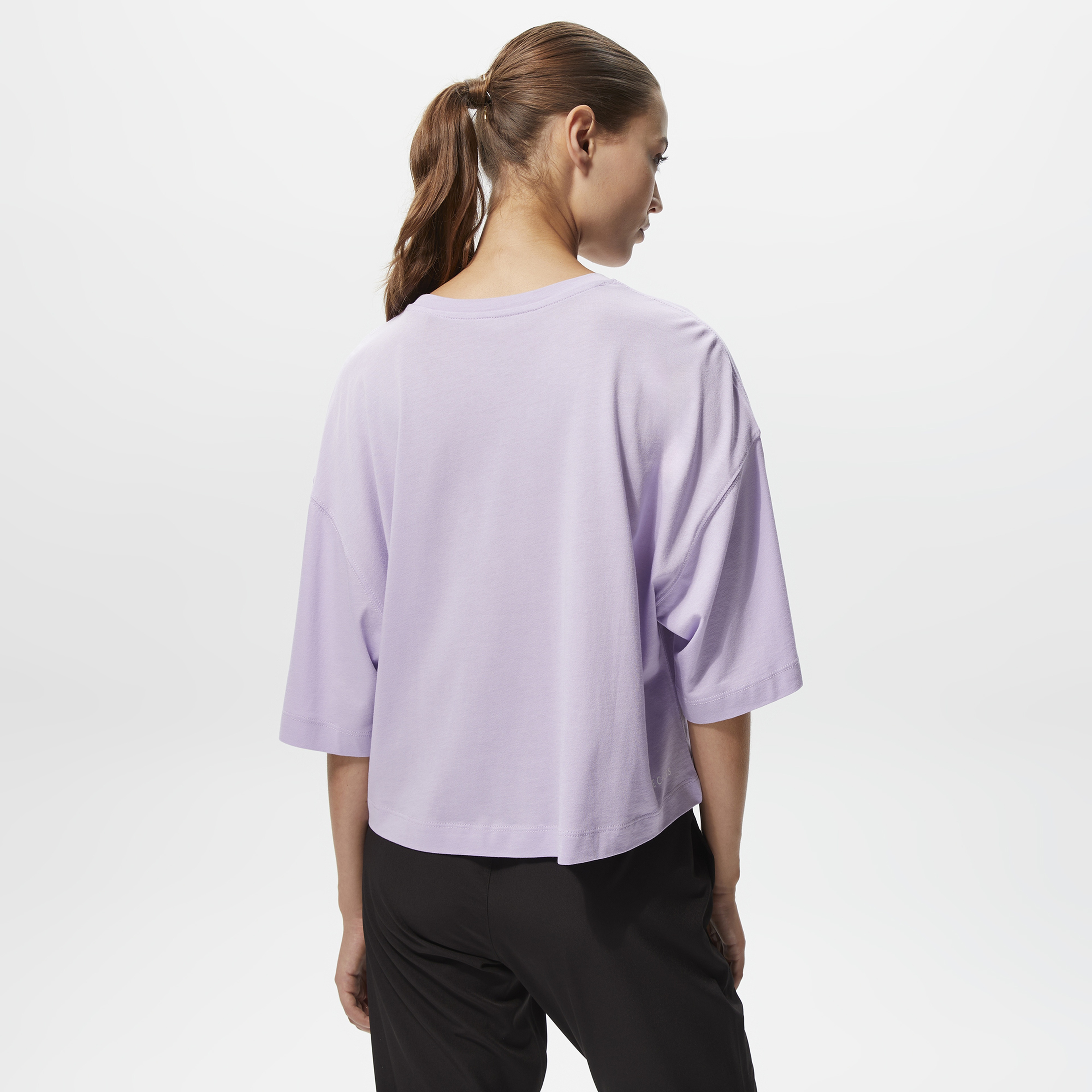 Skechers W Graphic Tee Crew Neck Kadın Mor T-Shirt