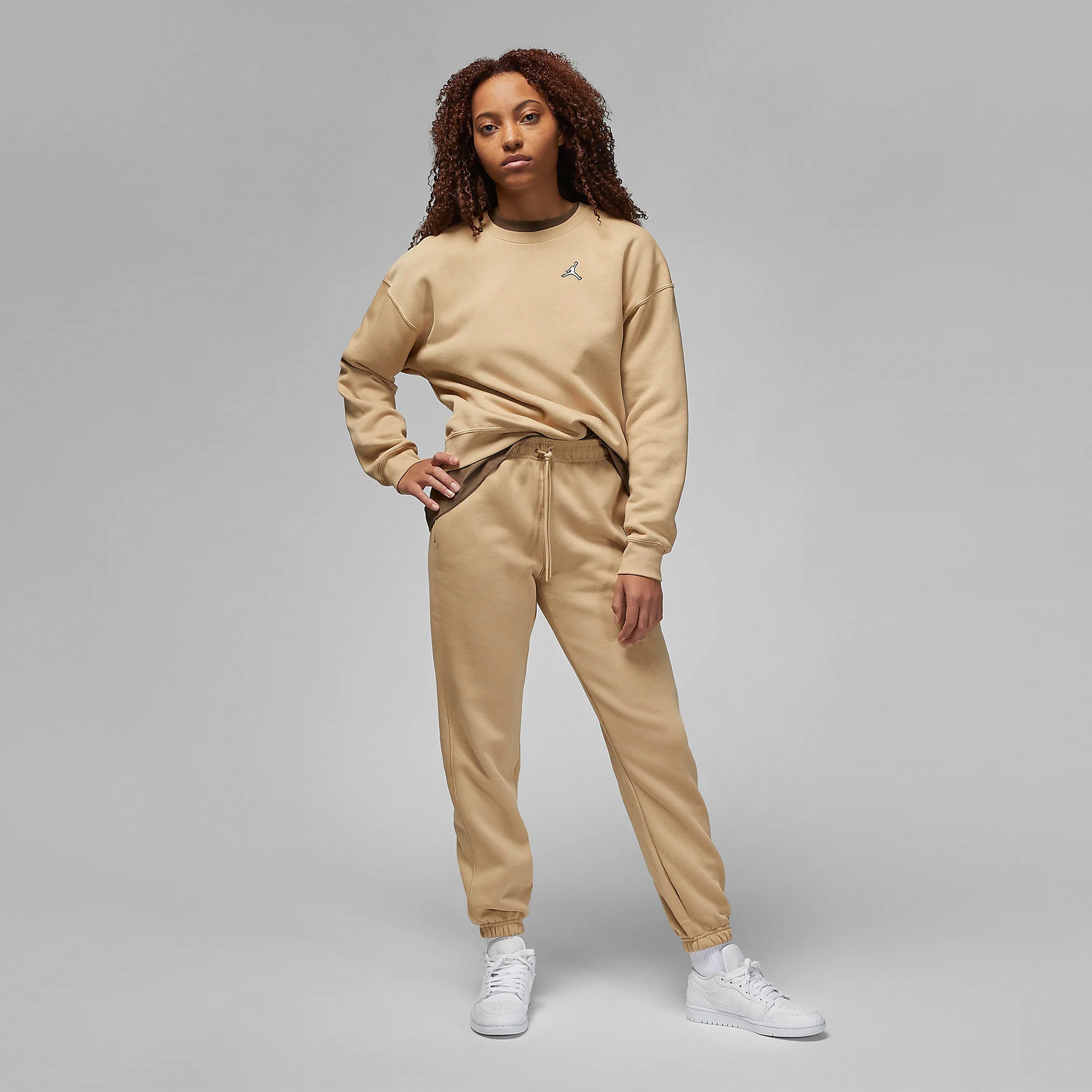 Jordan W J Brkln Flc Crew Kadın Sweatshırt