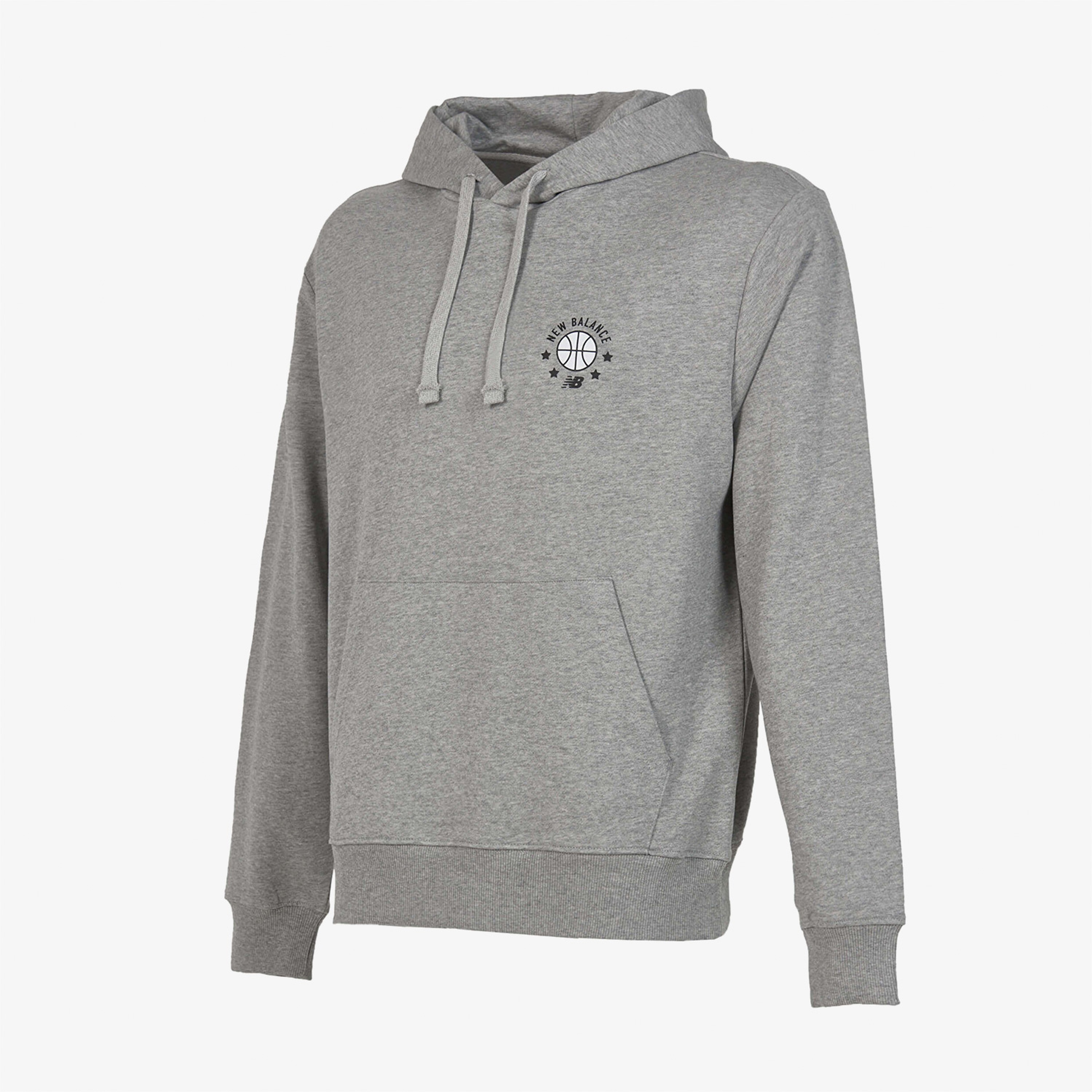 New Balance Basketball Erkek Gri Sweatshirt