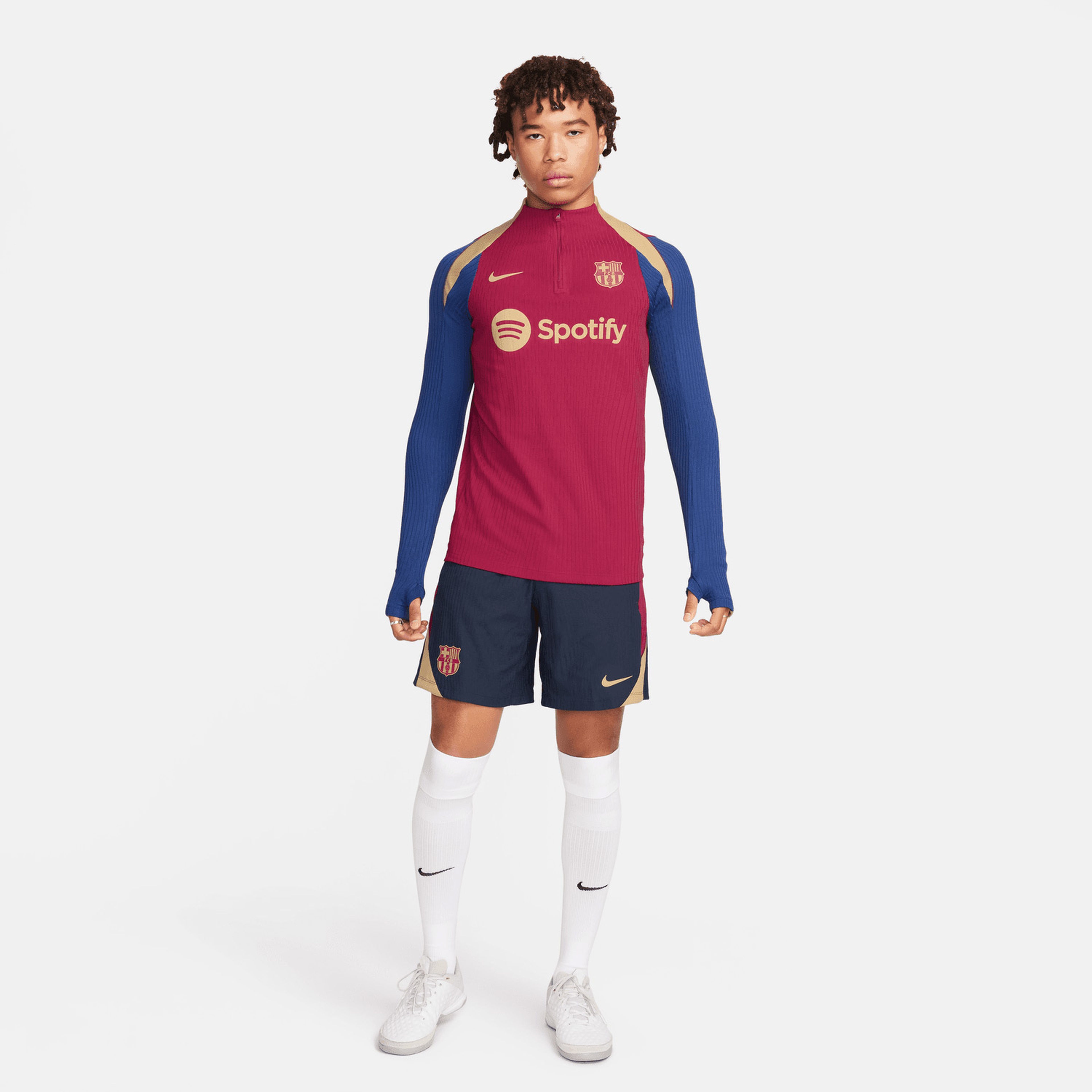 Nike FC Barcelona Erkek Lacivert Futbol Antrenman Şortu