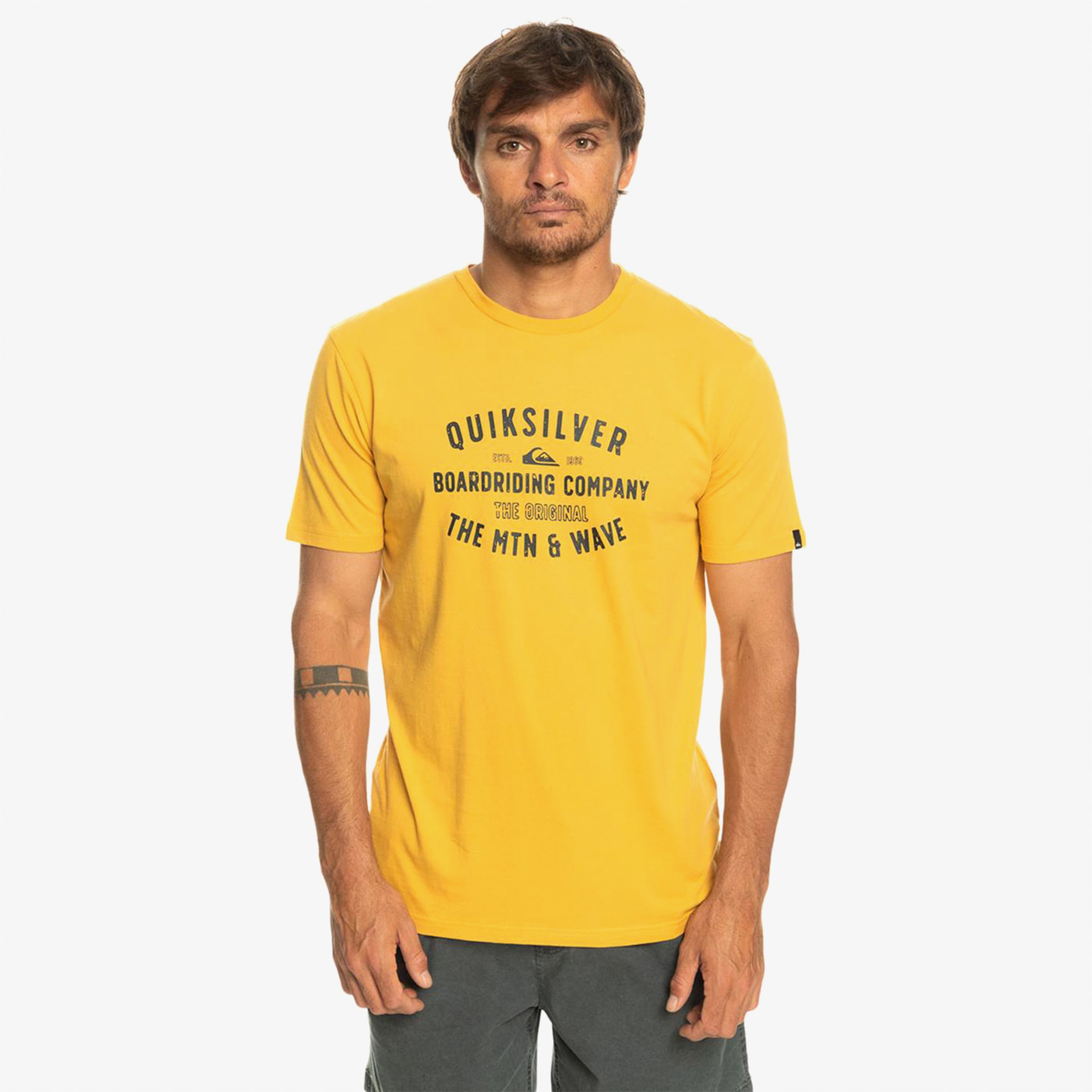 Quiksilver Qssurflockup Erkek Sarı Günlük T-Shirt