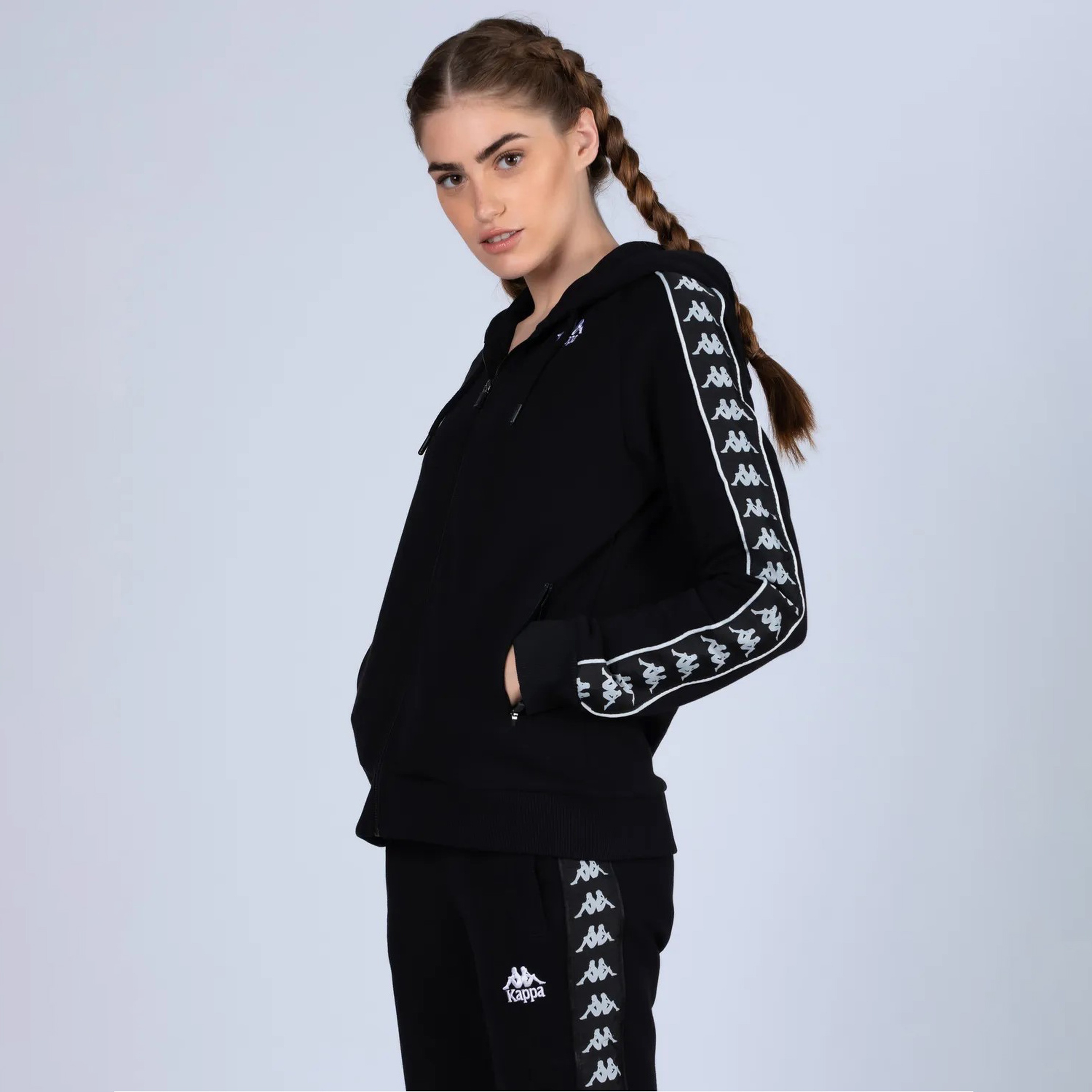 Kappa 222 Banda Balzi 2 Kadın Siyah Sweatshirt