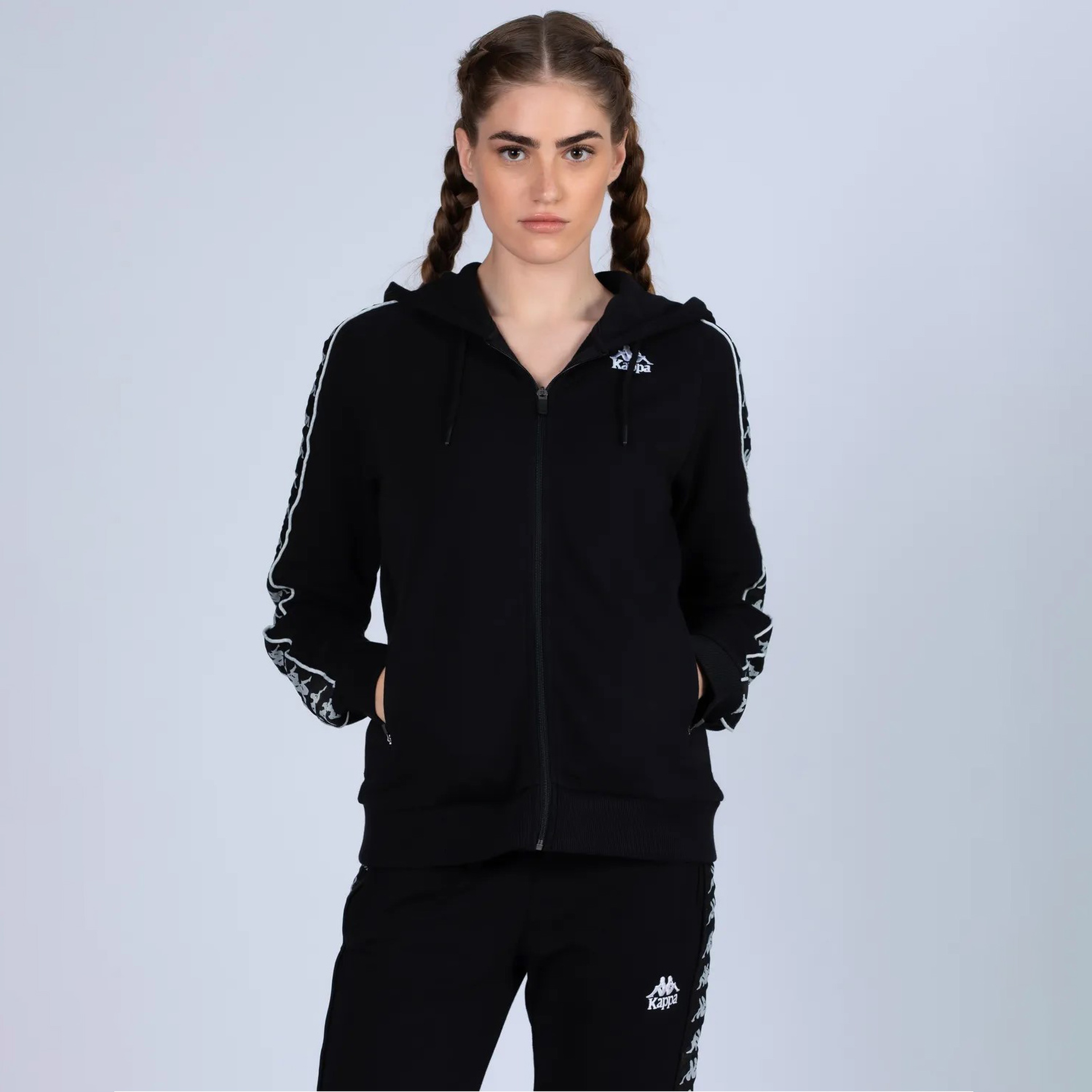 Kappa 222 Banda Balzi 2 Kadın Siyah Sweatshirt