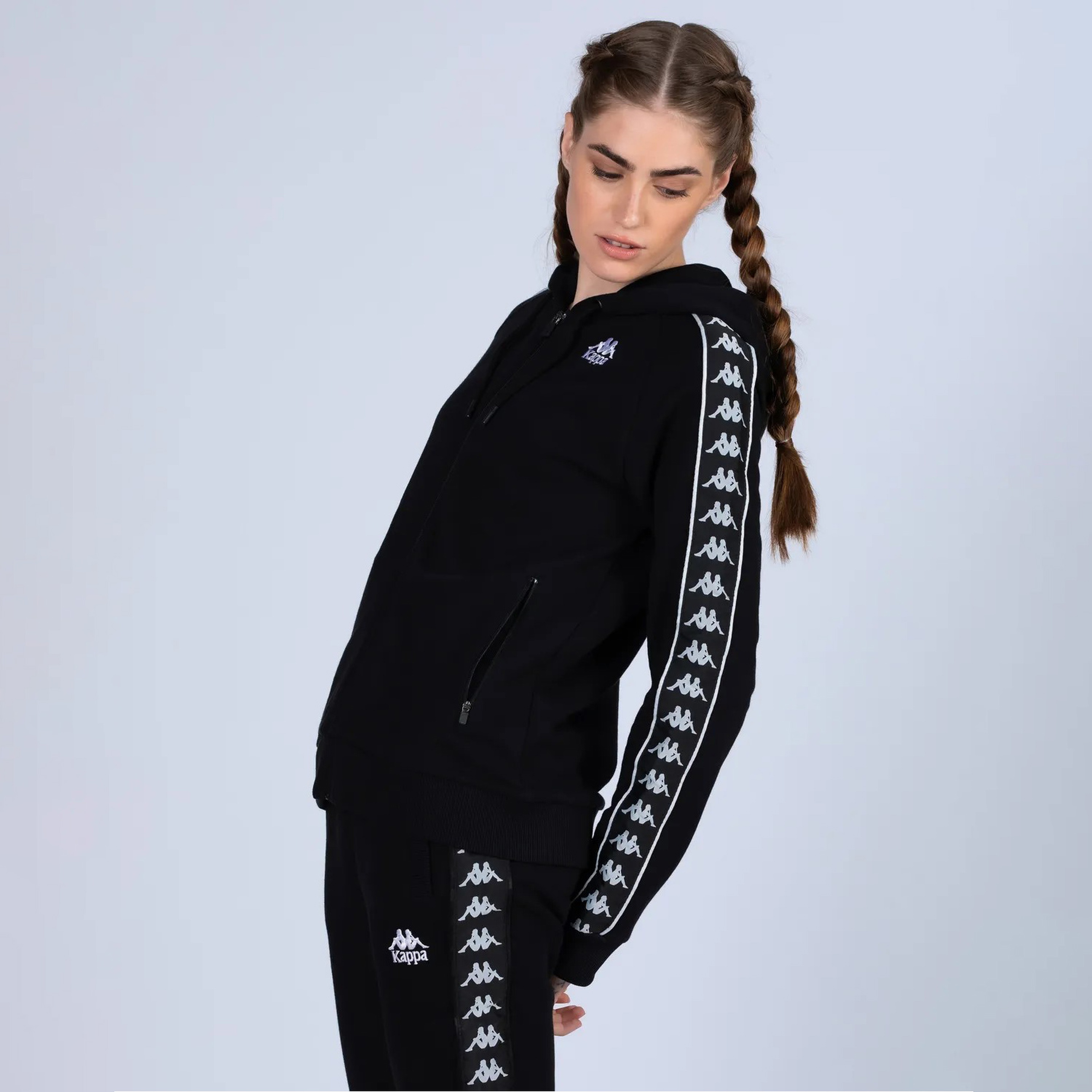 Kappa 222 Banda Balzi 2 Kadın Siyah Sweatshirt