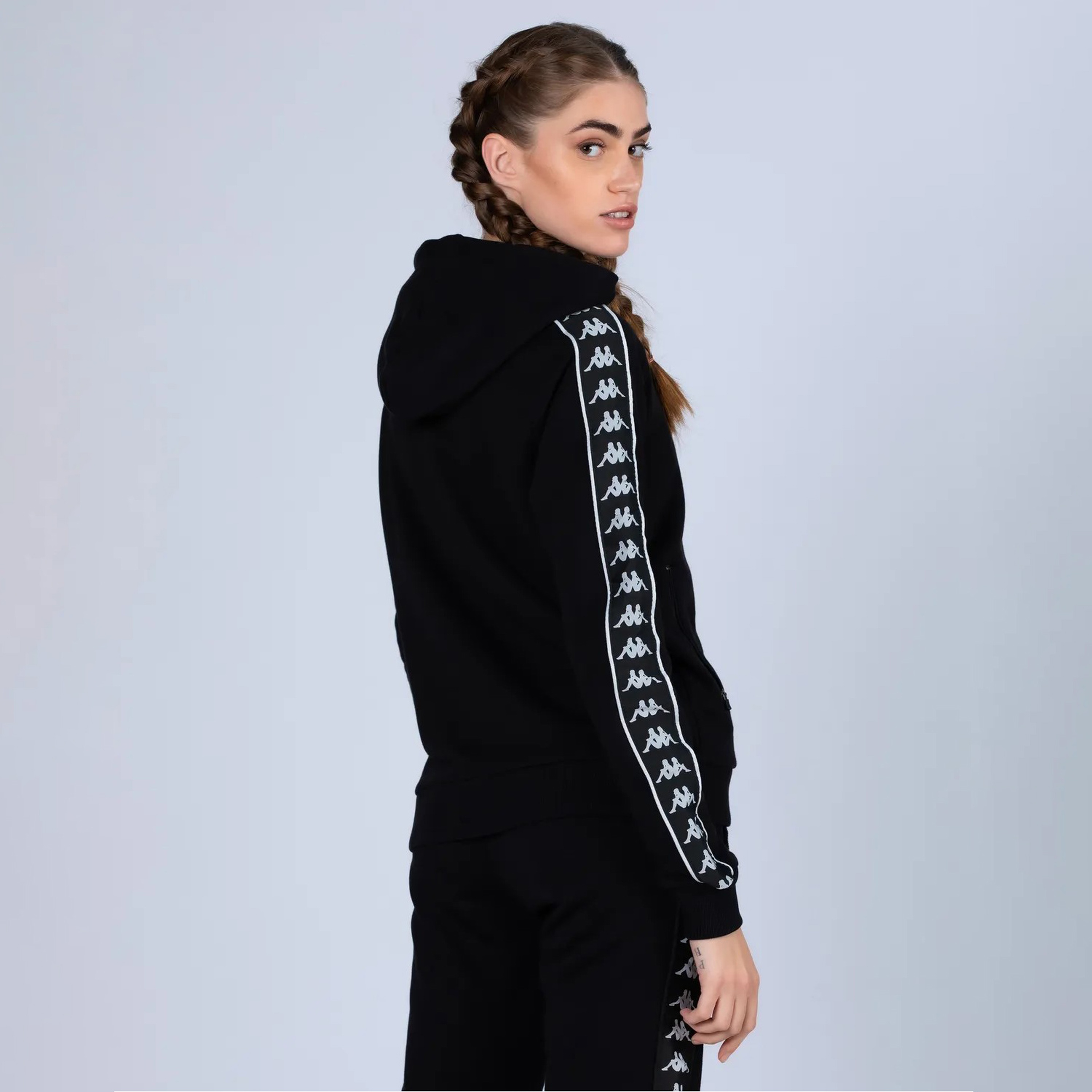 Kappa 222 Banda Balzi 2 Kadın Siyah Sweatshirt