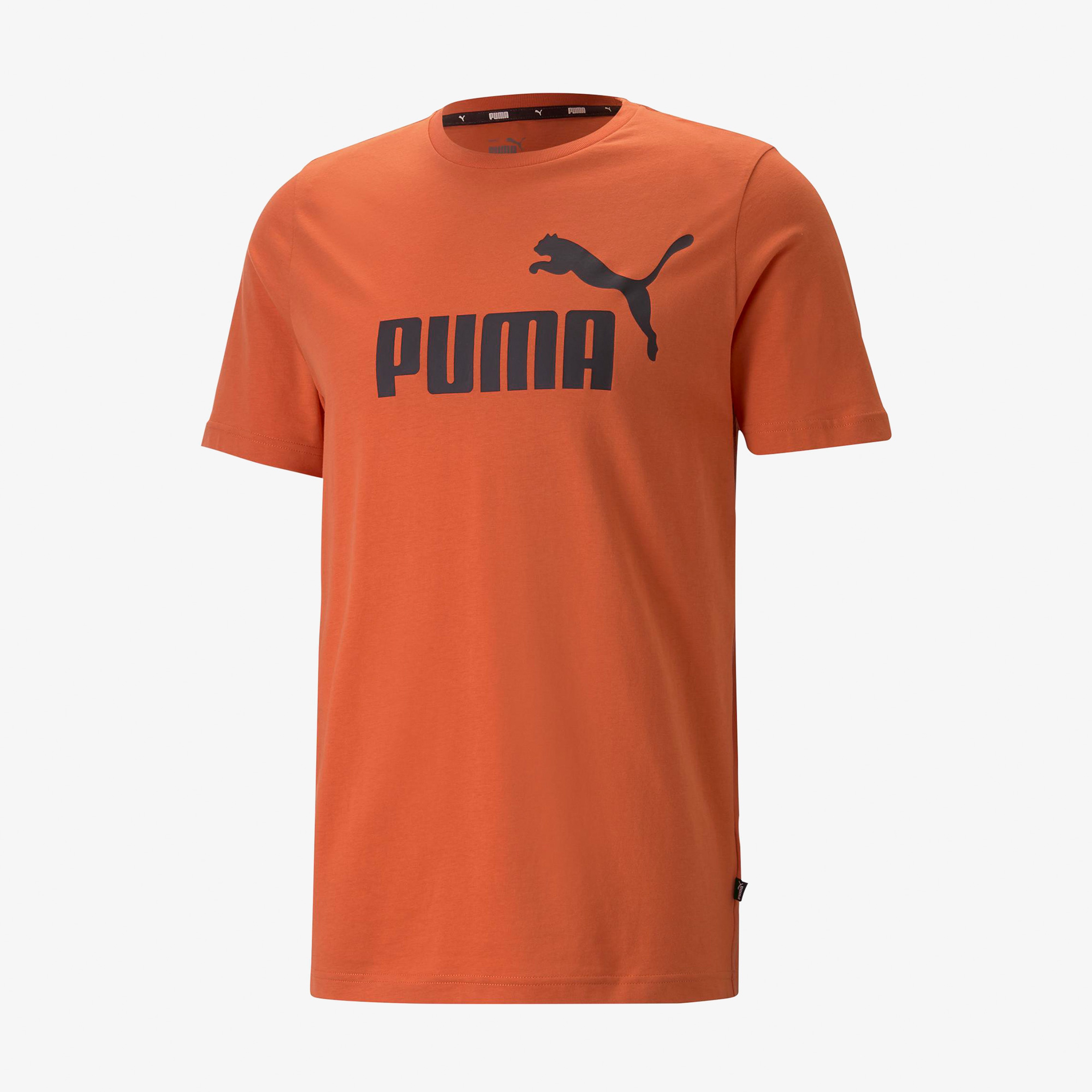 Puma Essential Logo Erkek Turuncu Günlük T-Shirt