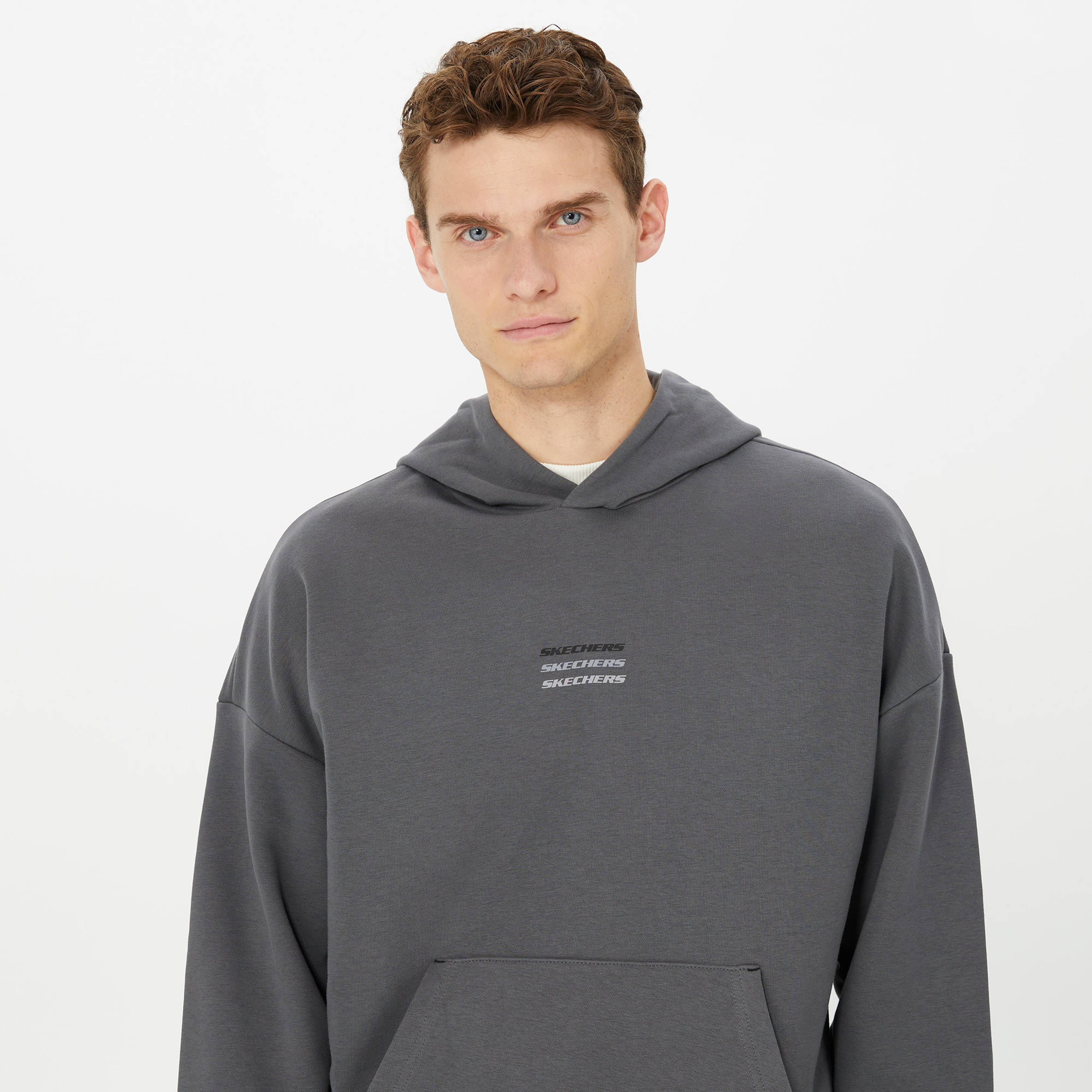 Skechers M Essential Erkek Gri Günlük Sweatshirt
